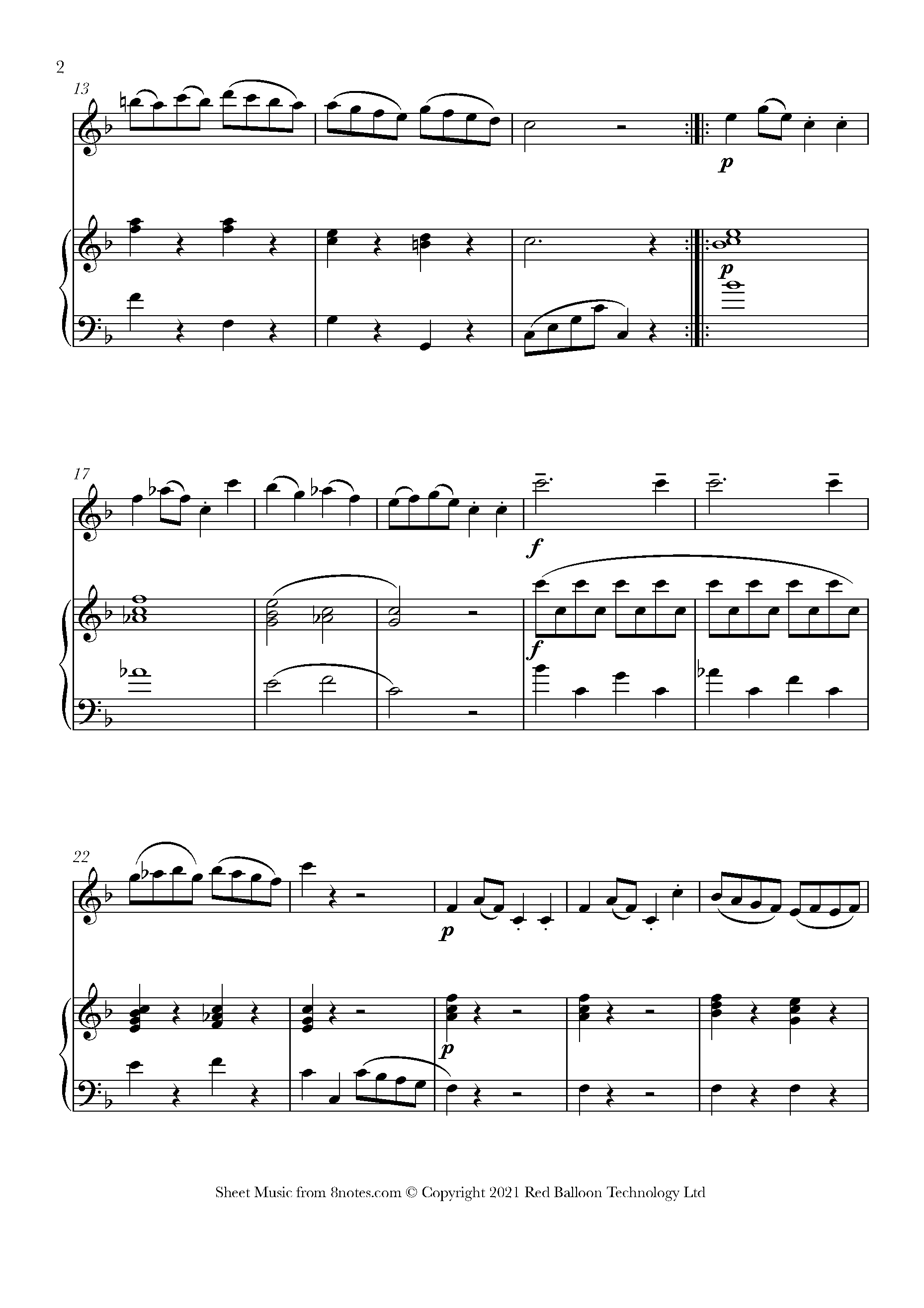 Clementi - Sonatina Op 36, No 1, First Movement Sheet Music For Flute 