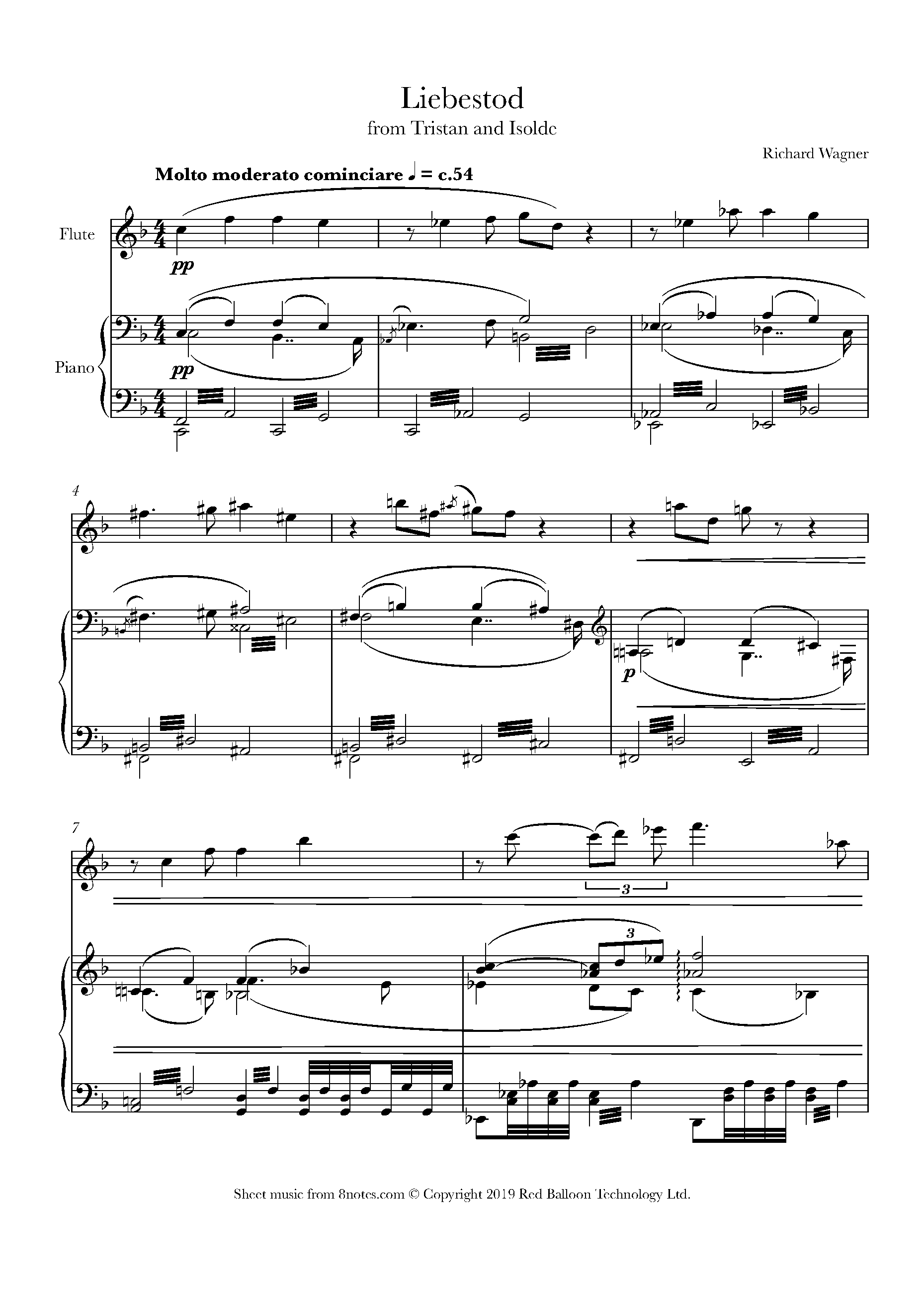 Wagner - Liebestod From Tristan And Isolde Sheet Music For Flute ...