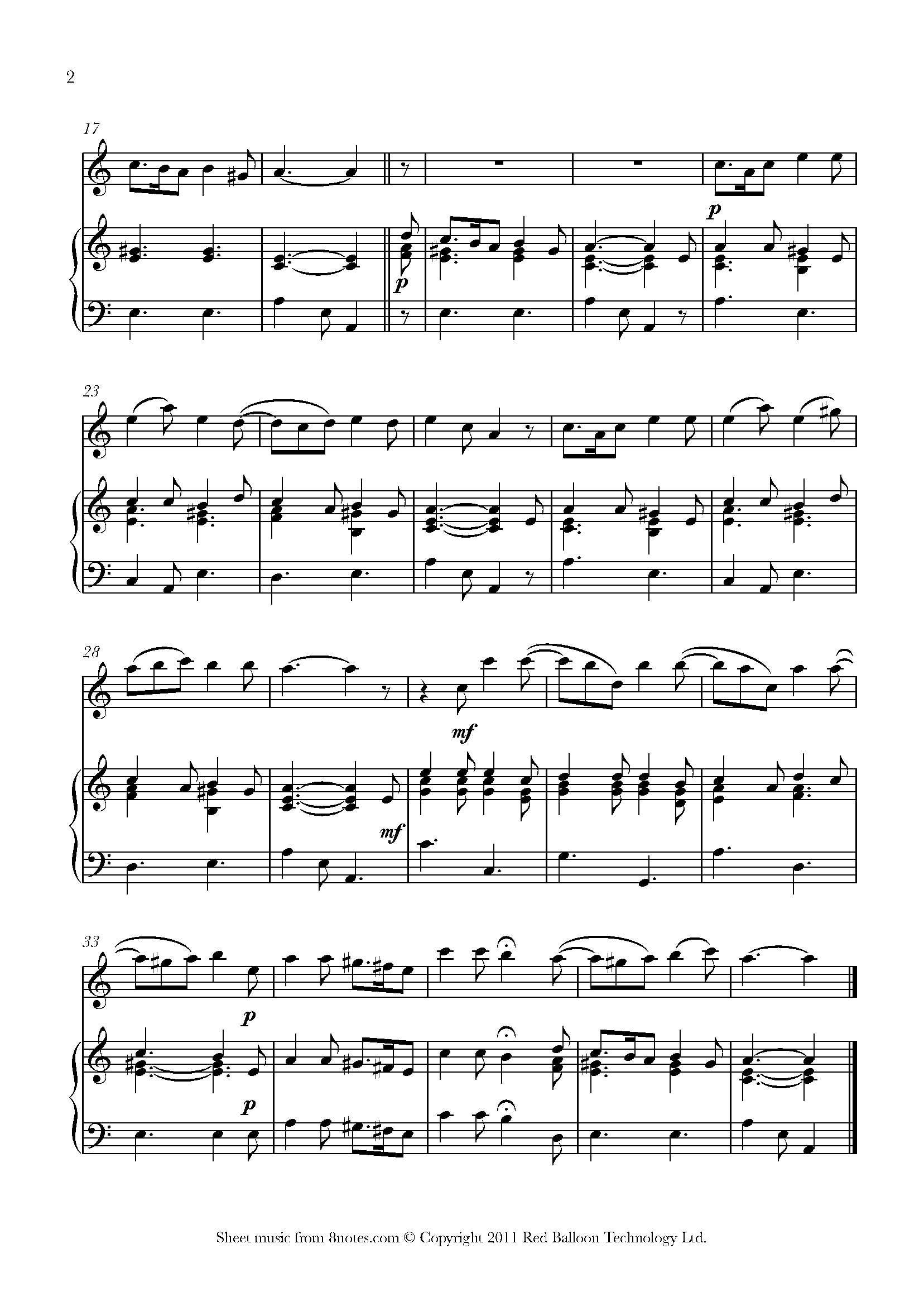 The Miller of Dee Sheet music for Flute - 8notes.com