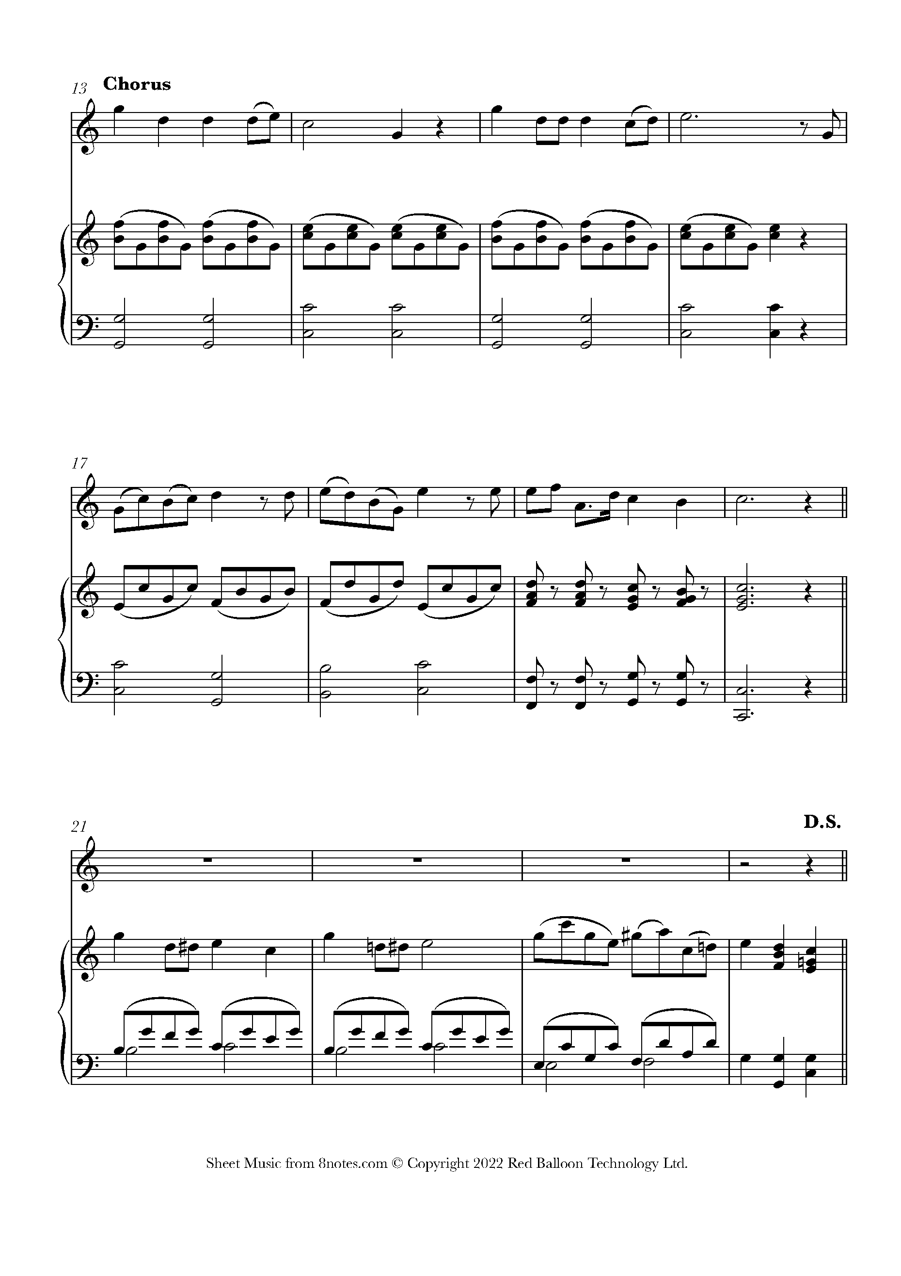 Stephen Foster - Old Dog Tray Sheet music for Flute - 8notes.com