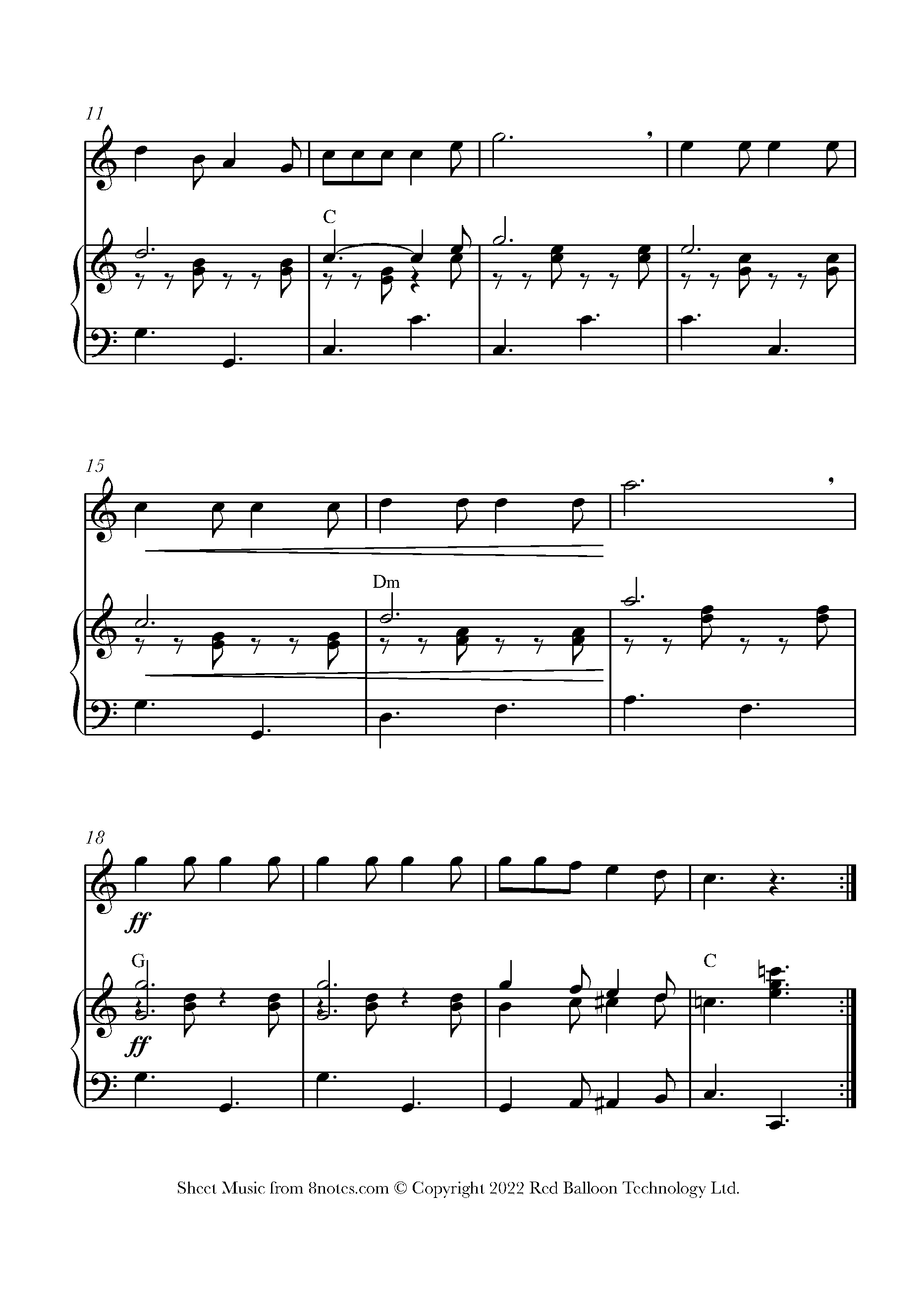 One Potato, Two Potatoes Sheet music for Flute - 8notes.com