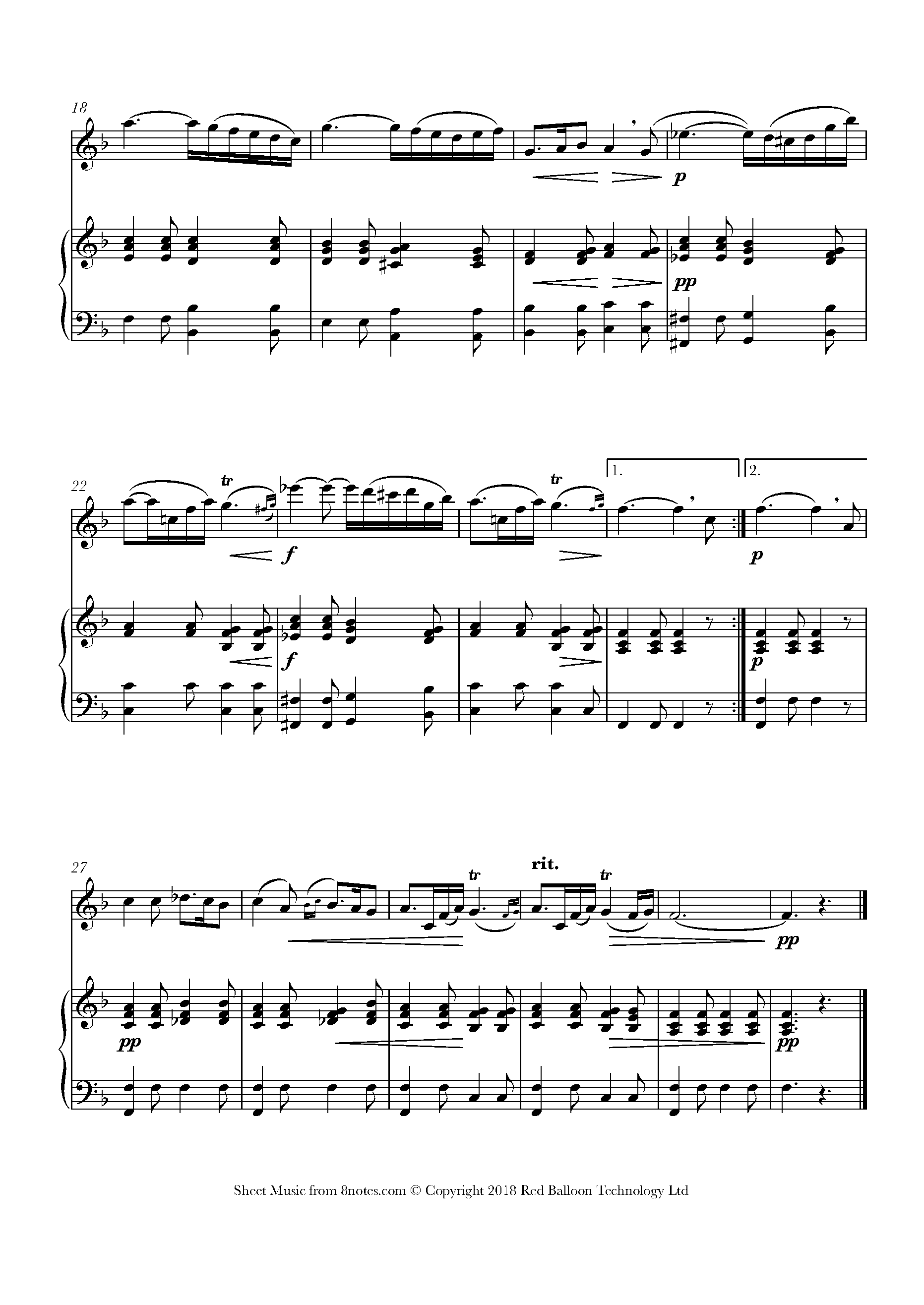 Paradis - Sicilienne Sheet music for Flute - 8notes.com