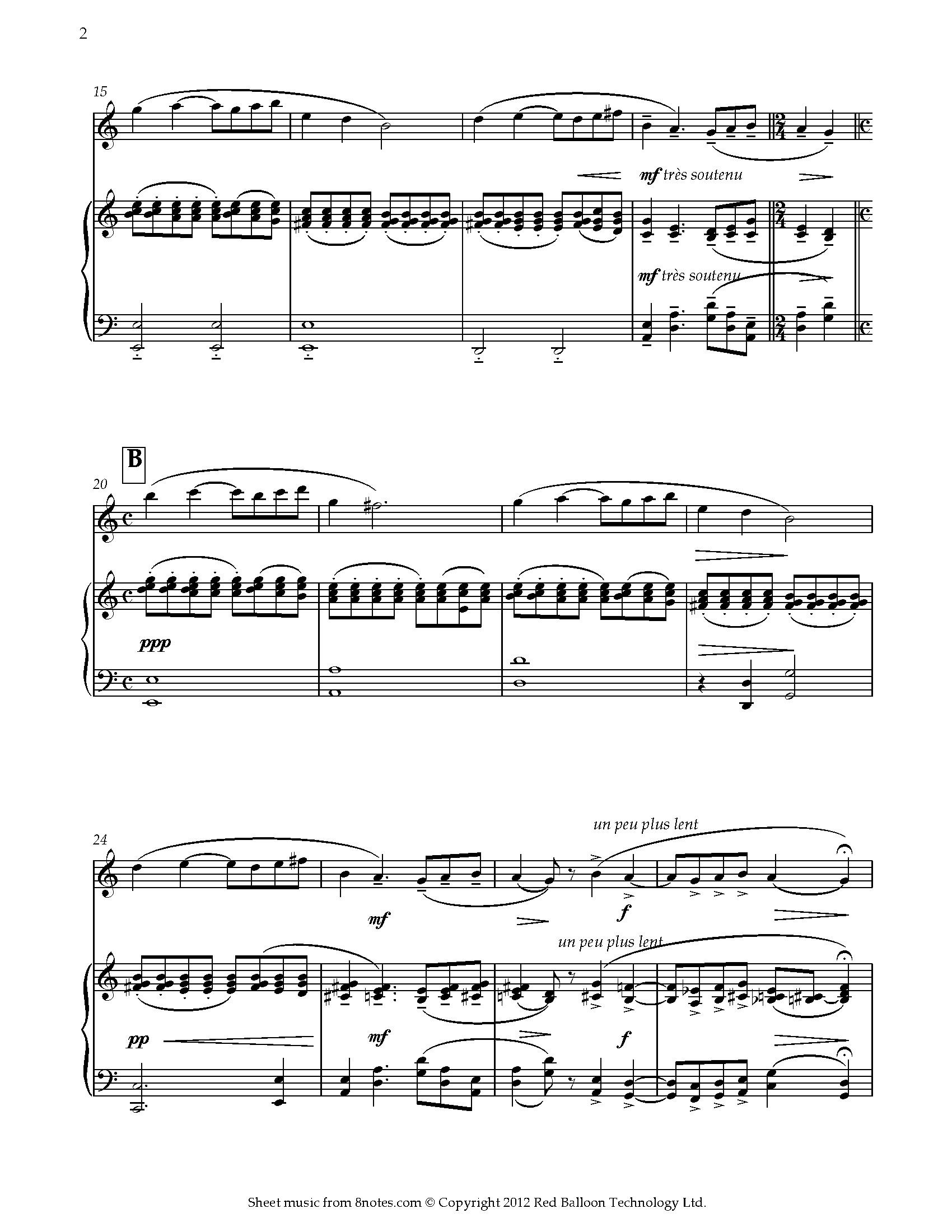 Ravel - Pavane pour une infante defunte Sheet music for Flute - 8notes.com