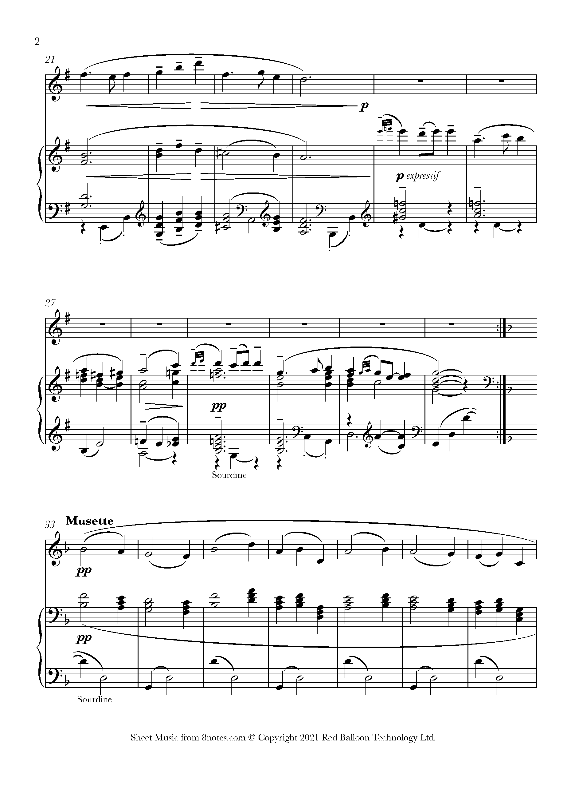 Ravel - Le Tombeau de Couperin V. Menuet Sheet music for Flute - 8notes.com