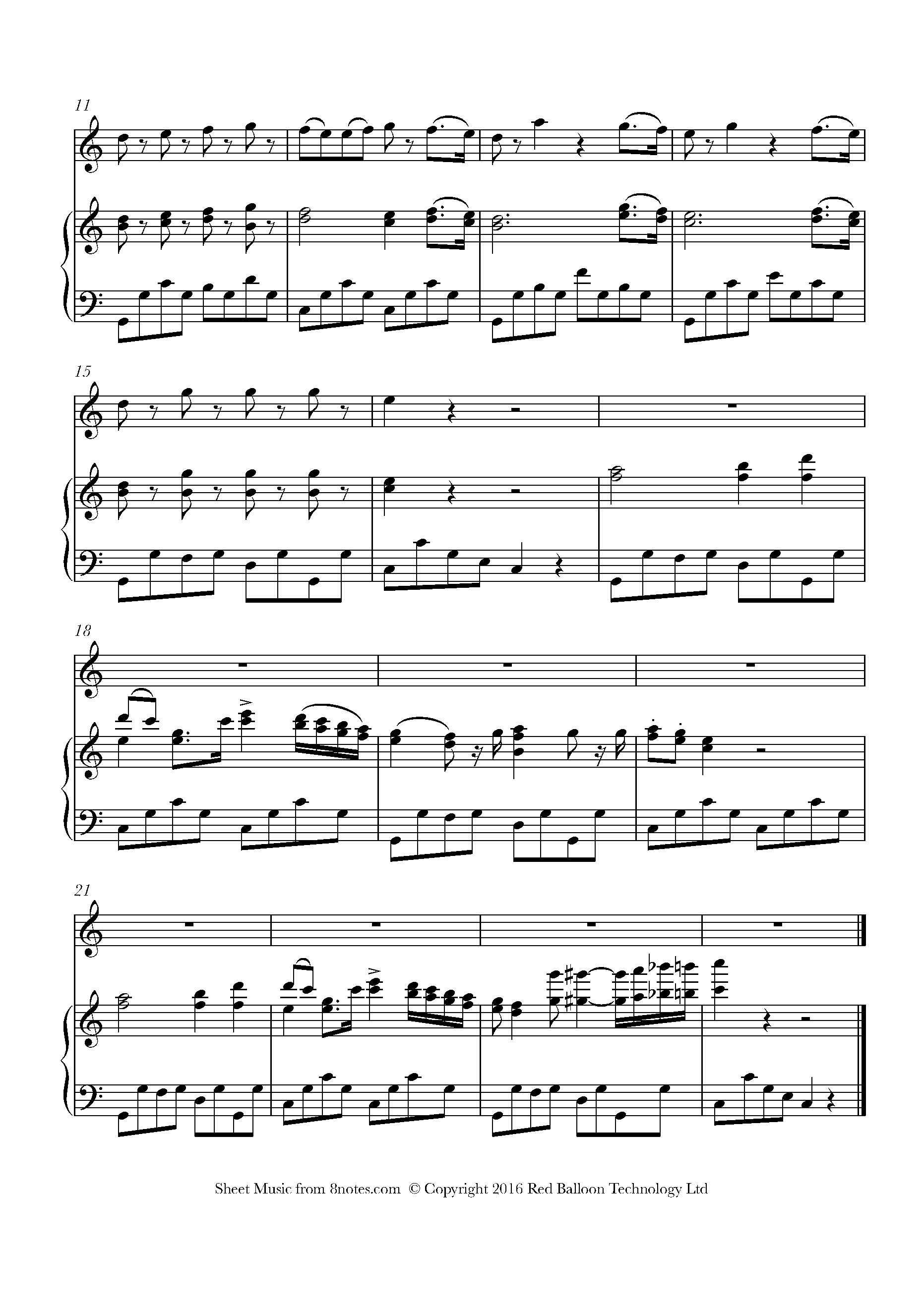 Teodoro Cottrau - Tiritomba Sheet music for Flute - 8notes.com