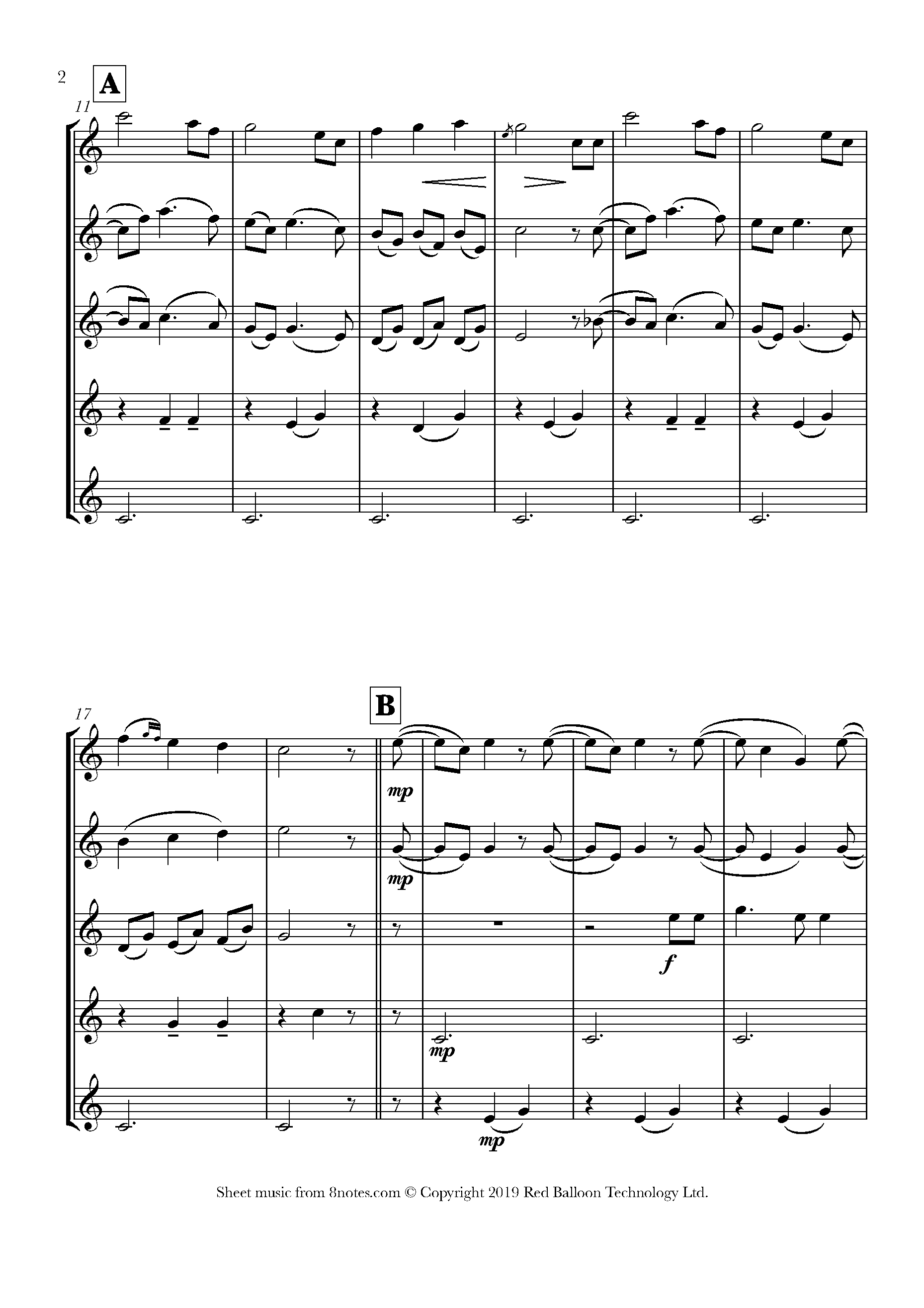 Brahms - Lullaby (Wiegenlied) Sheet music for Flute Choir - 8notes.com