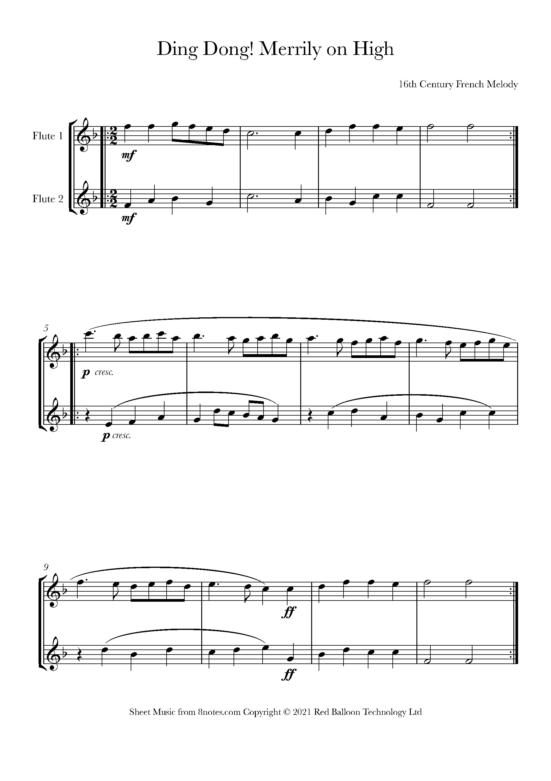 ding-dong-merrily-on-high-sheet-music-for-flute-duet-8notes