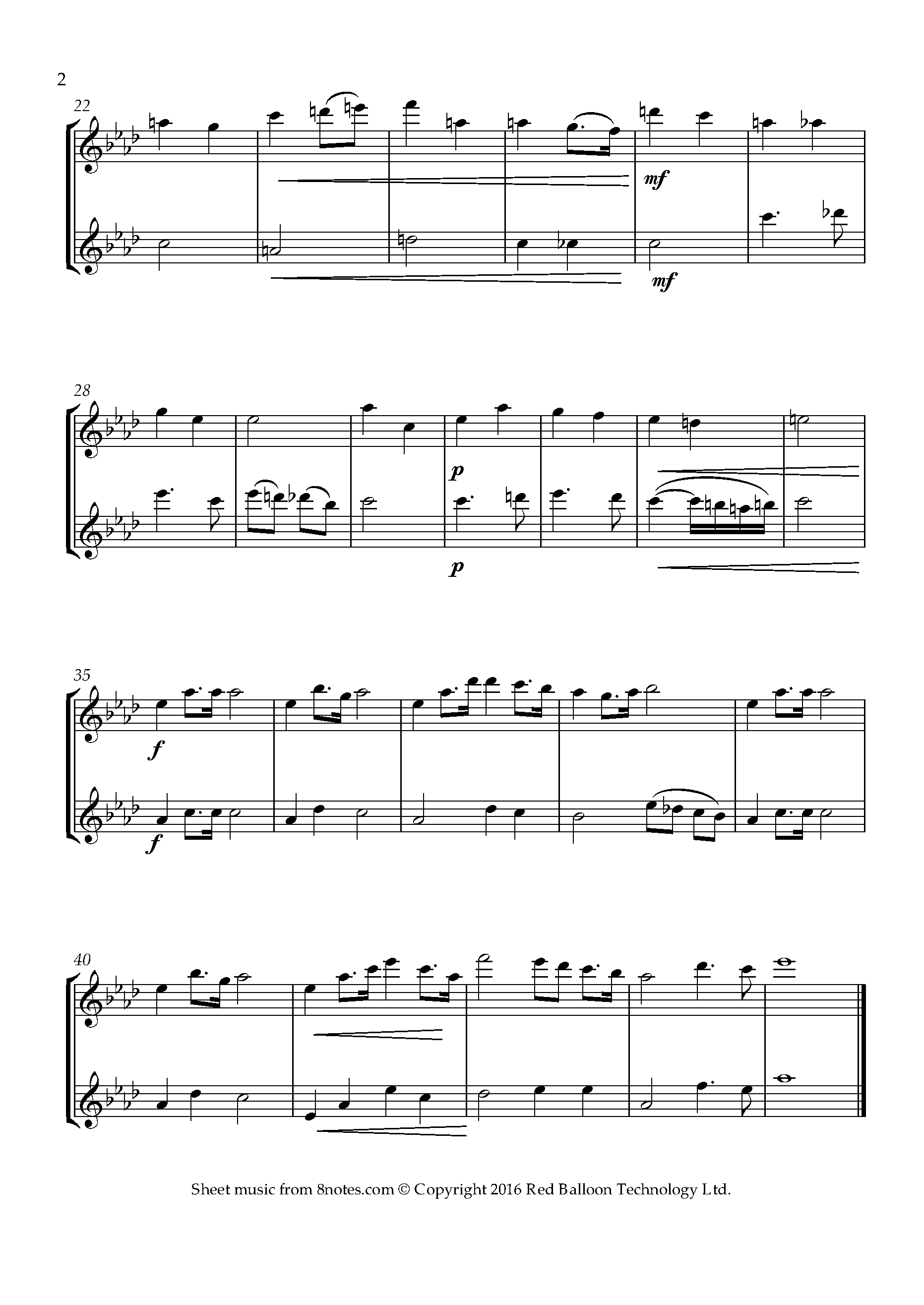 Wagner - Wedding March Sheet Music For Flute Duet - 8notes.com