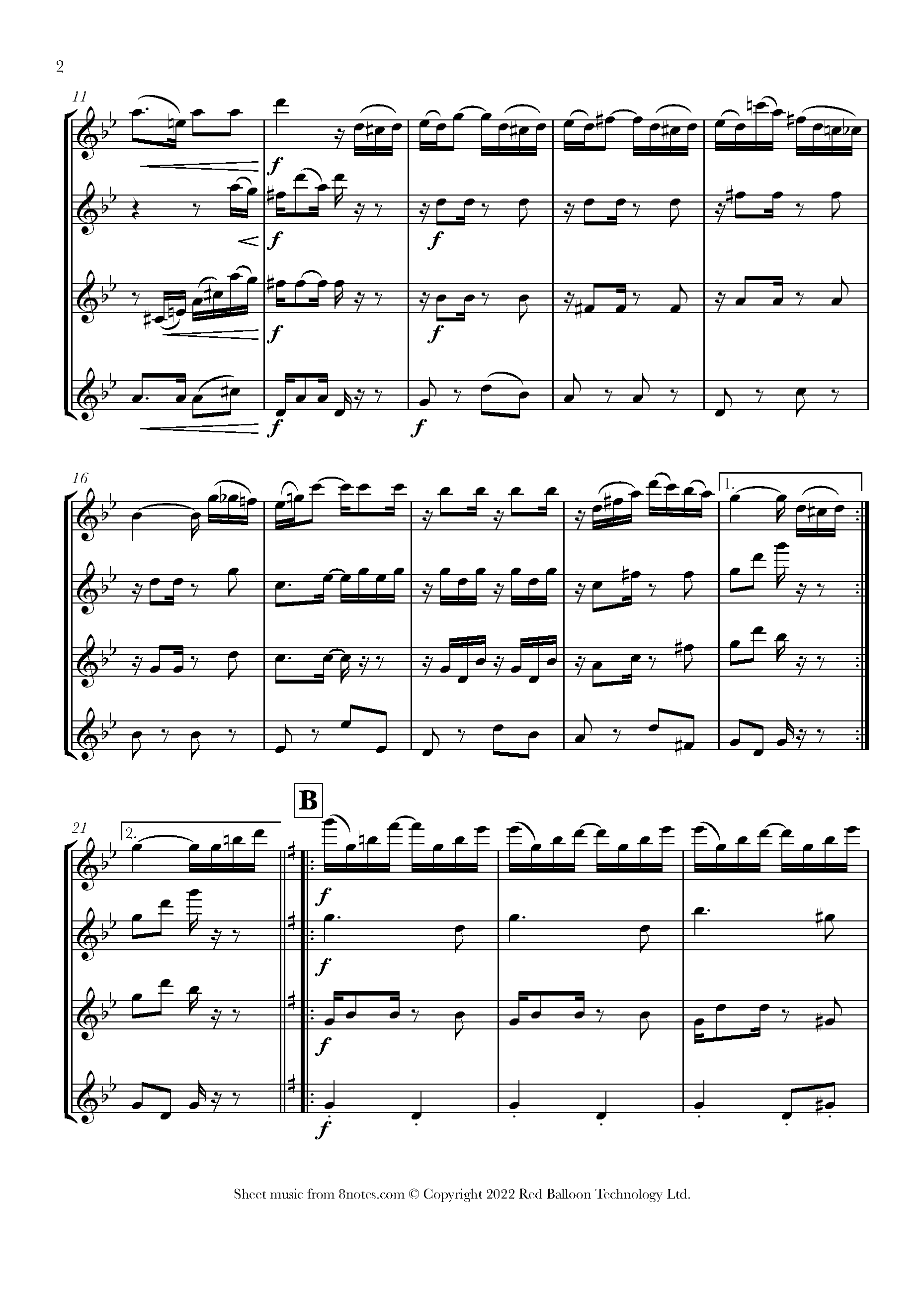 Zequinha Abreu - Tico-Tico no fuba Sheet music for Flute Quartet ...