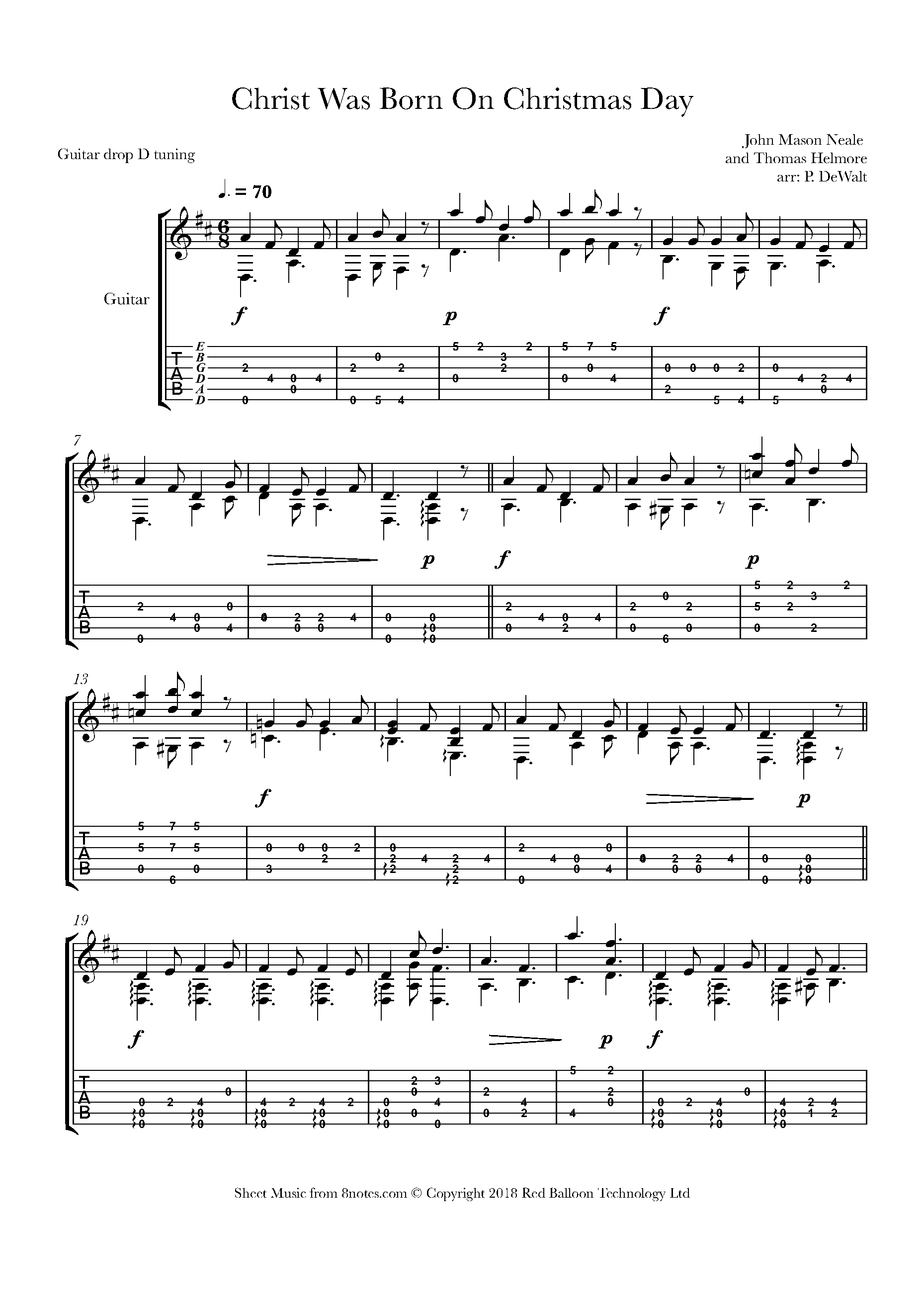 christ-was-born-on-christmas-day-sheet-music-for-guitar-8notes