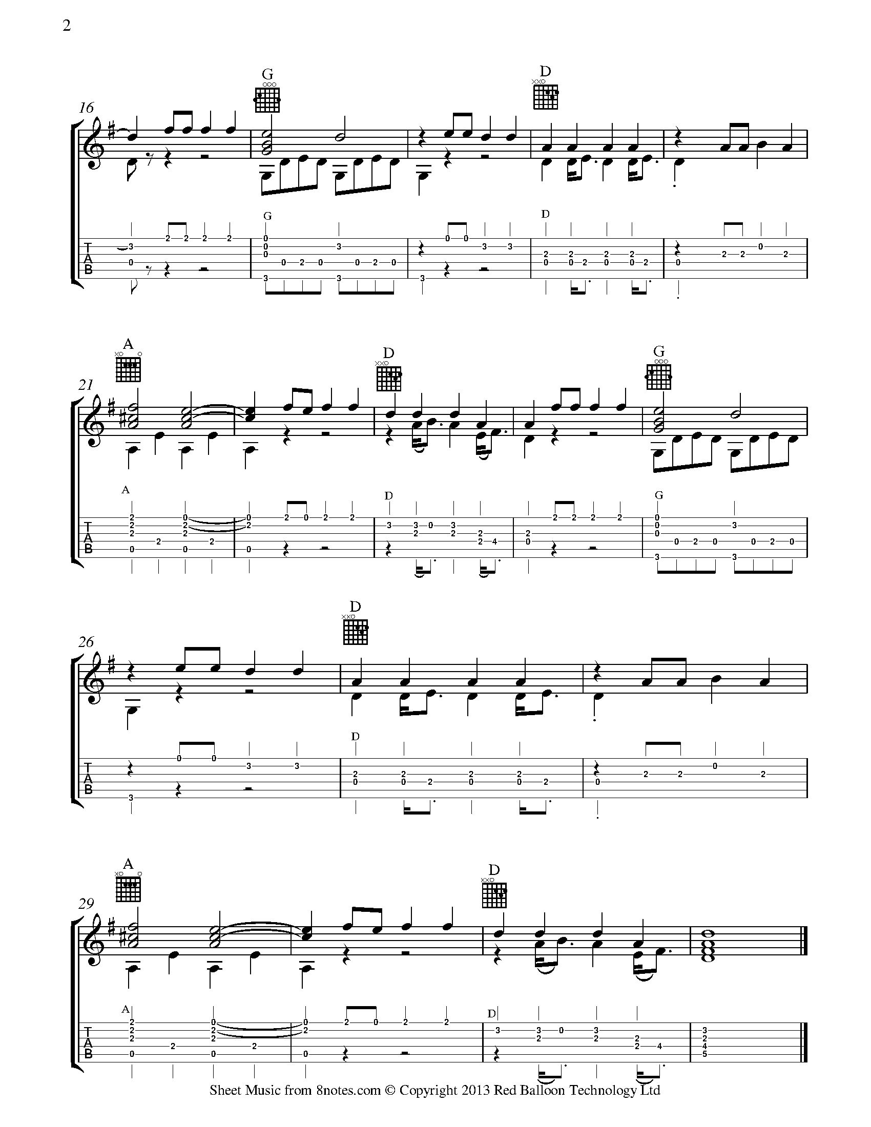 The Midnight Special Sheet music for Guitar - 8notes.com