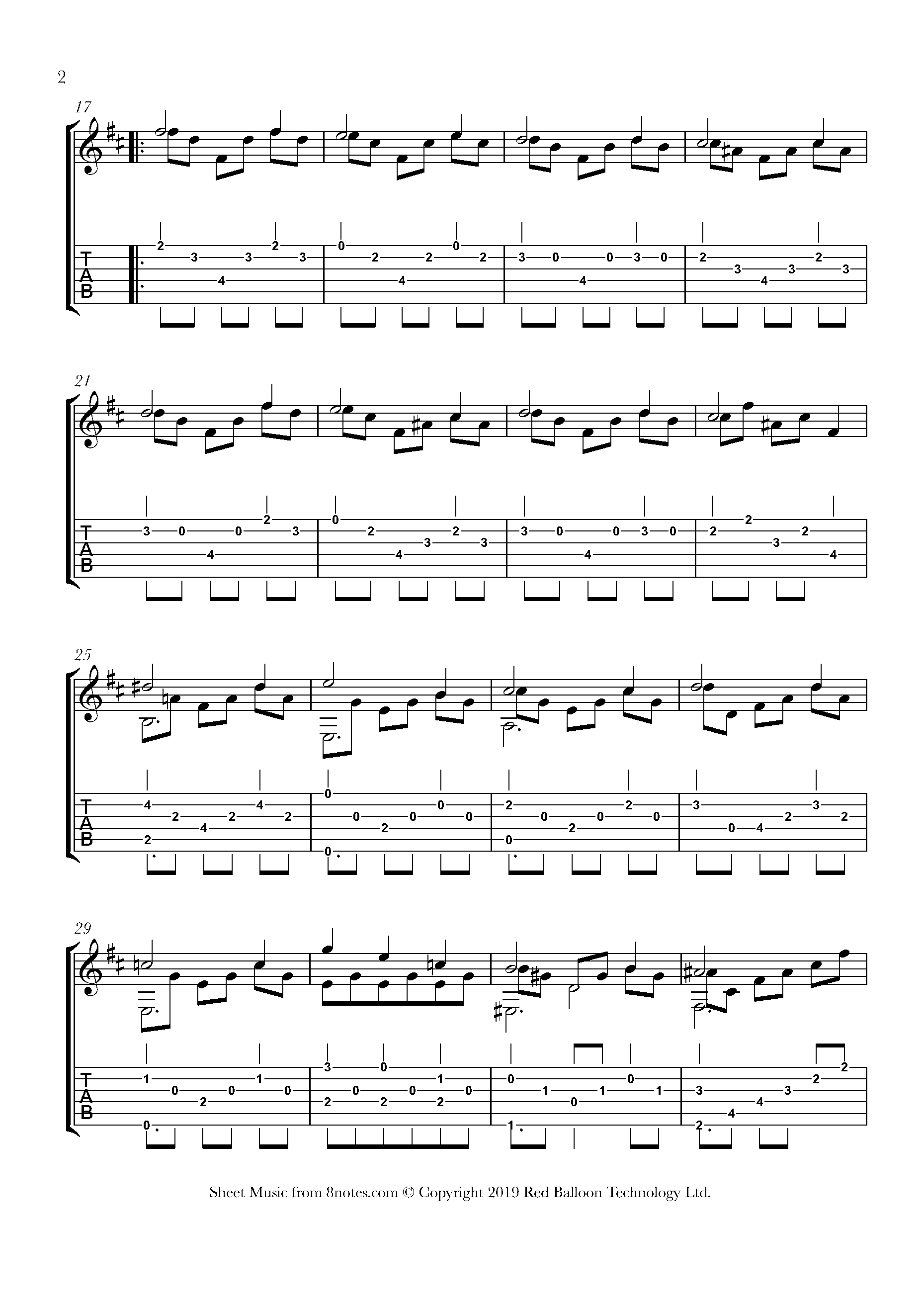 Sor - 24 Etudes, Op.35 No.22 Sheet music for Guitar - 8notes.com