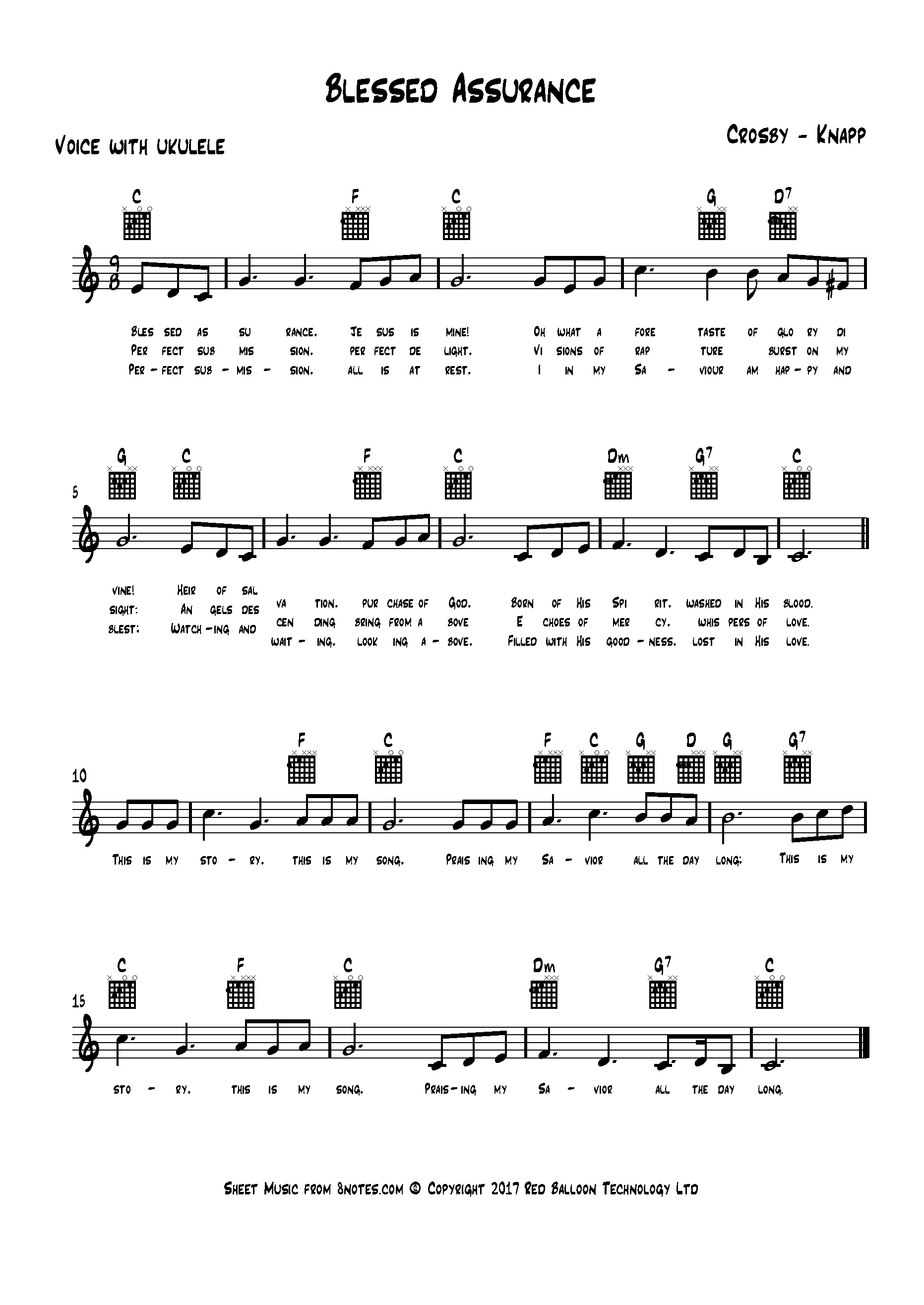 Knapp - Blessed Assurance Sheet music for Lead Sheets - 8notes.com