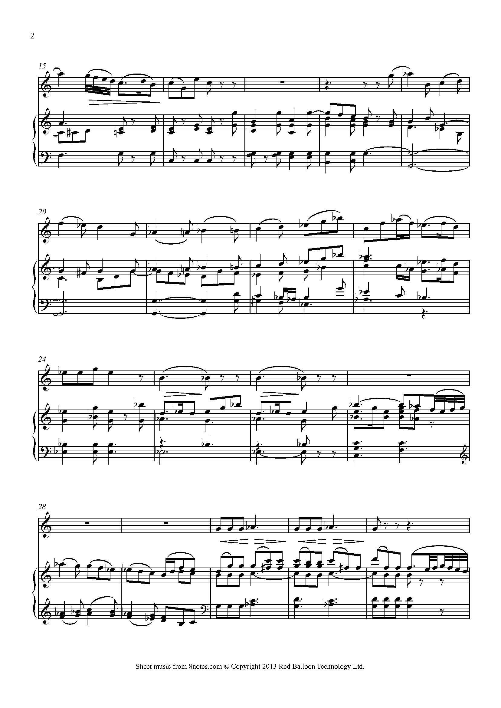 Haydn - Trumpet Concerto 2nd mvt theme Sheet music for Oboe - 8notes.com