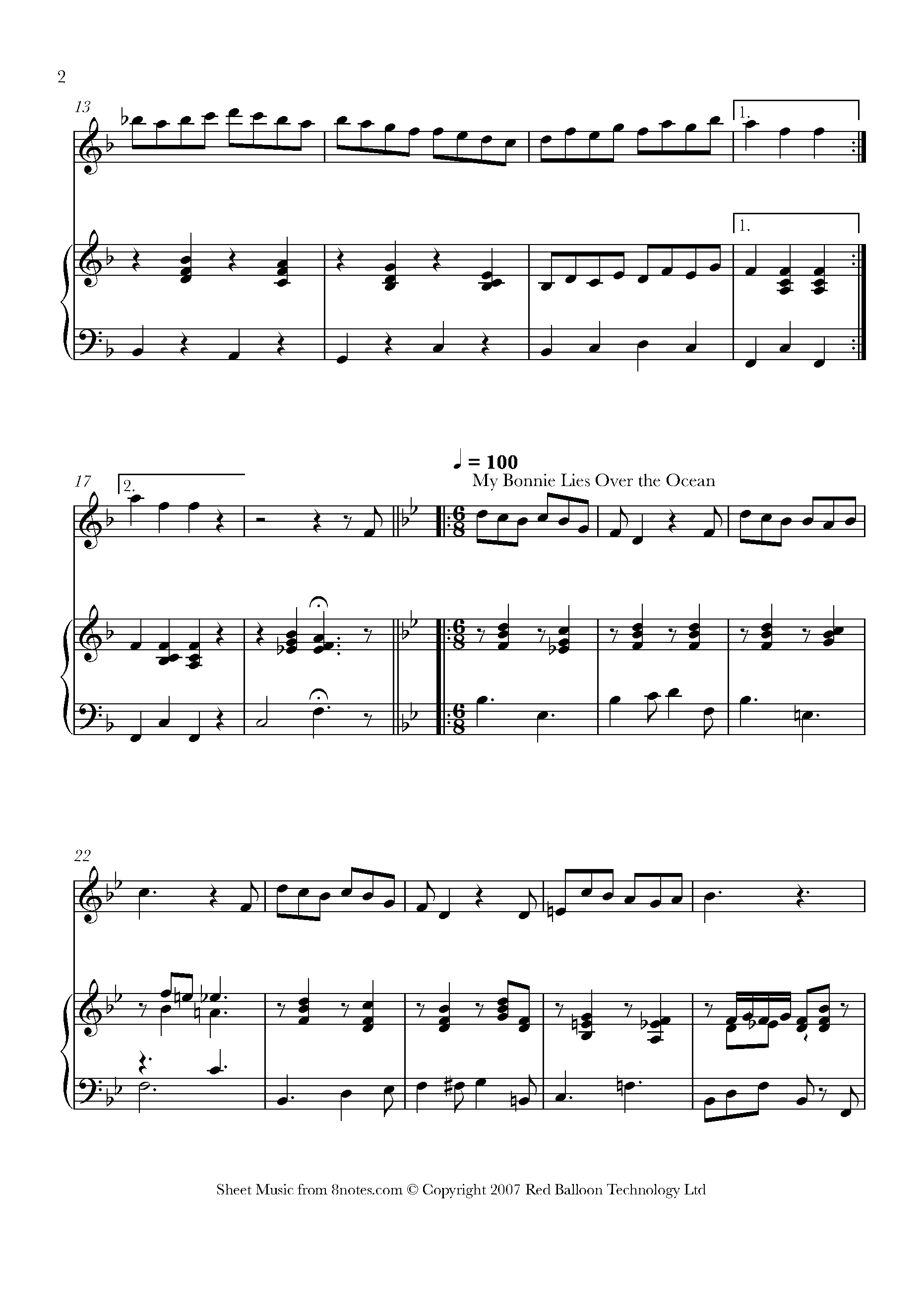 Folk Song Medley Sheet music for Oboe - 8notes.com