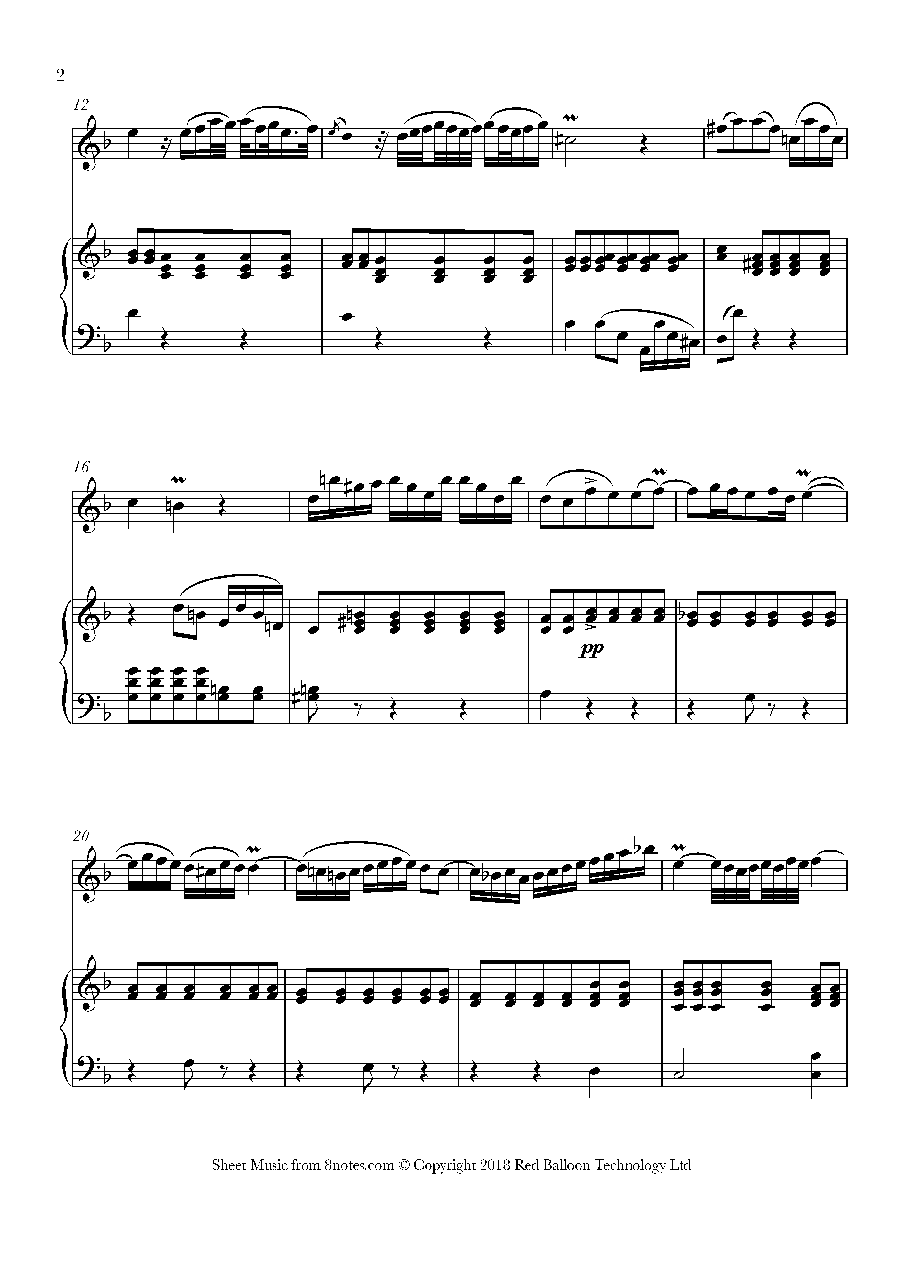 Marcello - Concerto in D Minor 2. Adagio Sheet music for Oboe - 8notes.com