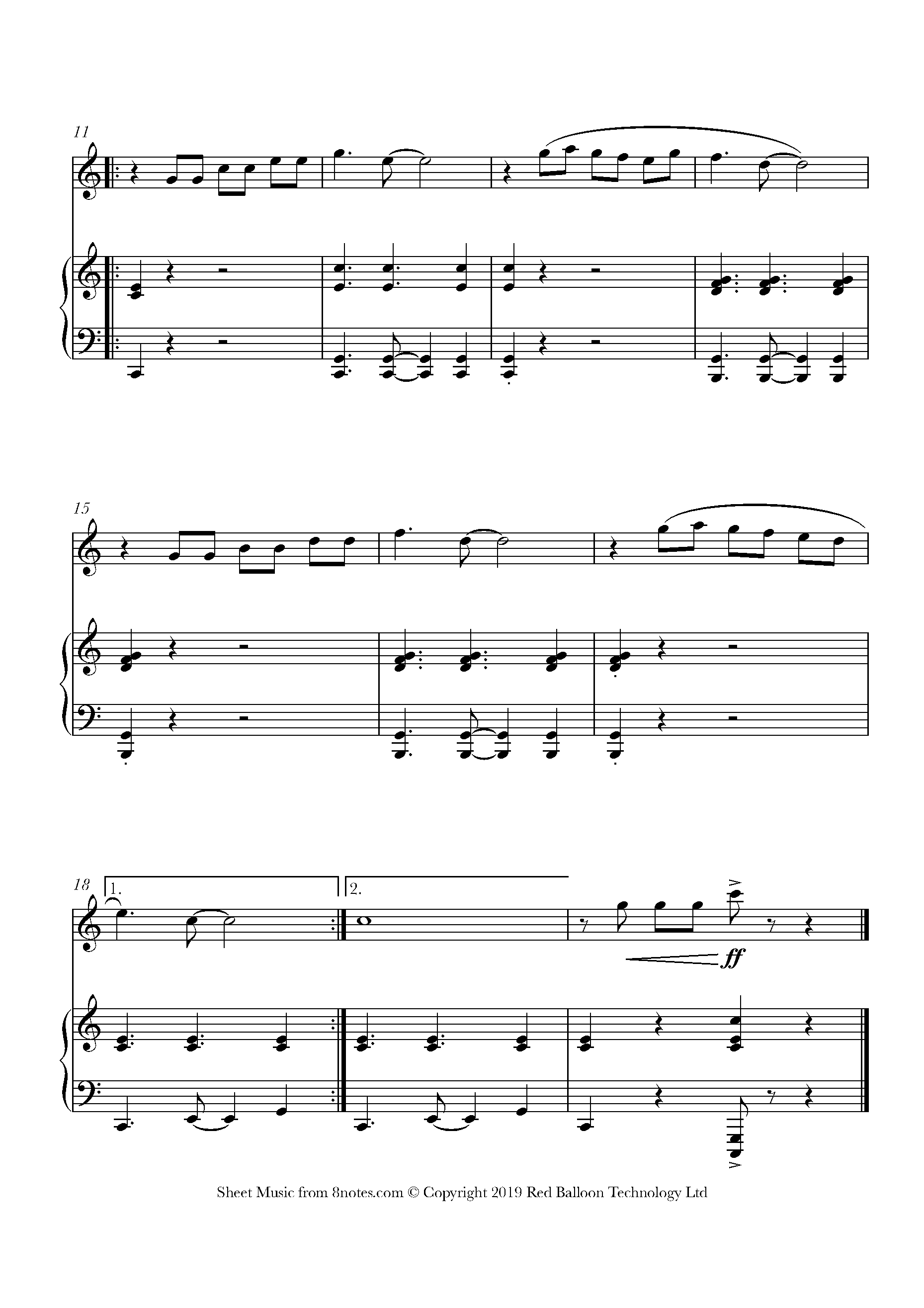 La Cucaracha (Mexico) Sheet music for Percussion - 8notes.com