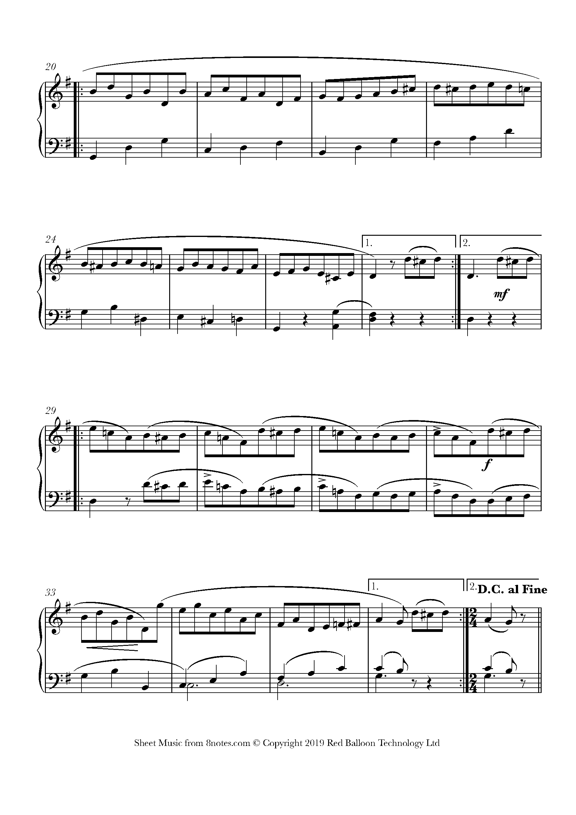 Beethoven - Minuet In G Sheet Music For Piano - 8notes.com