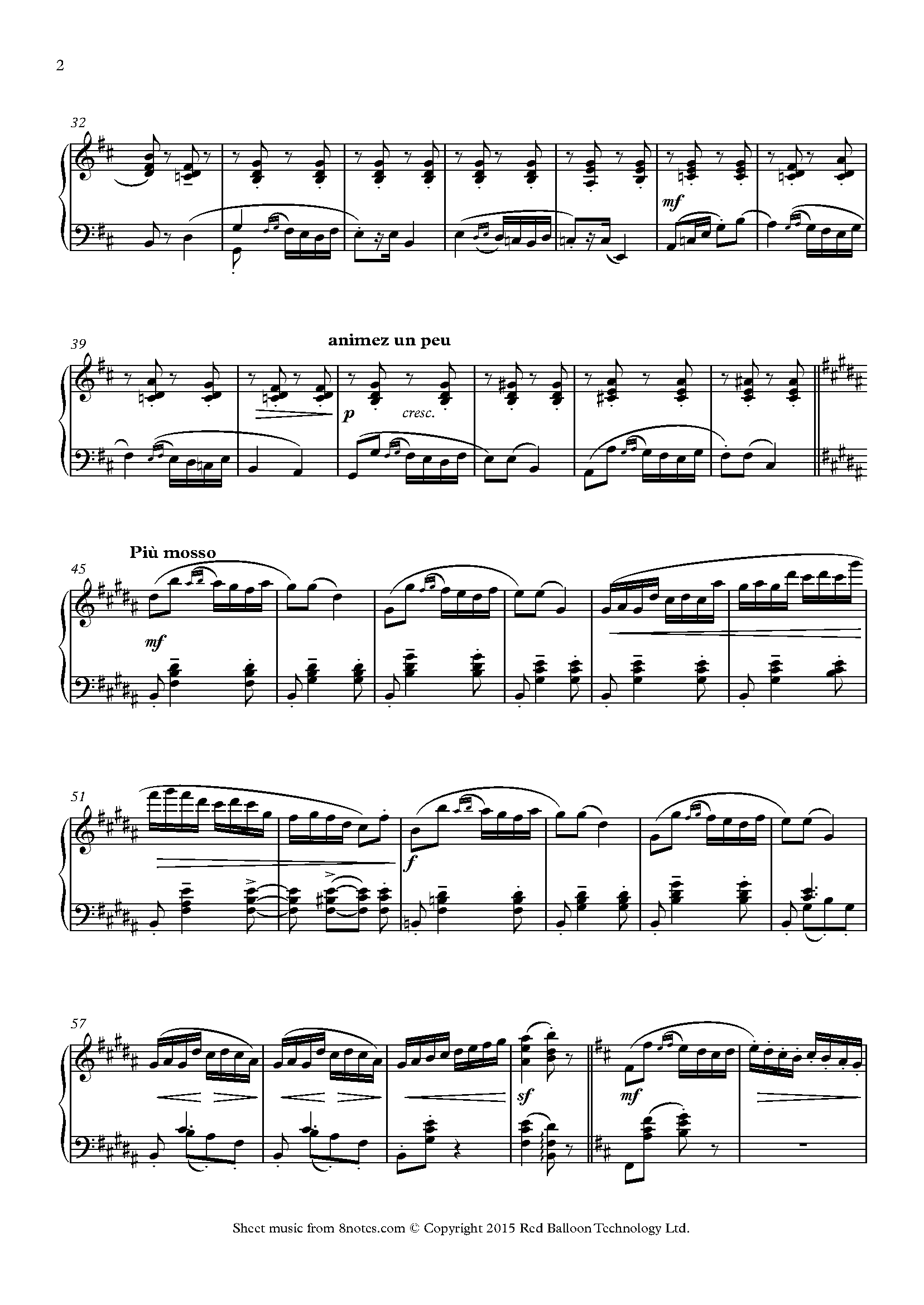 Debussy - ﻿Danse Bohémienne Sheet music for Piano - 8notes.com