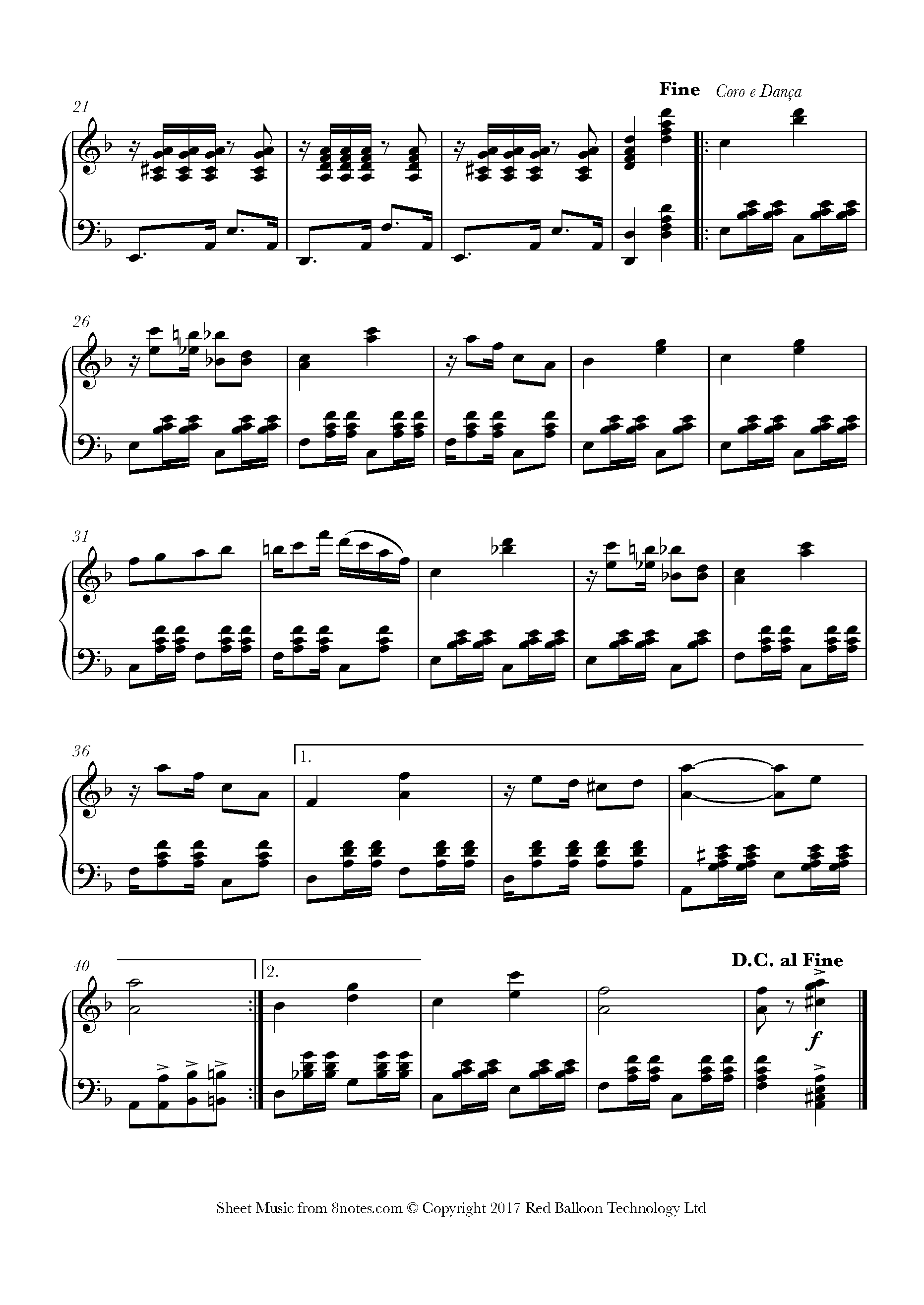 Chiquinha Gonzaga - ﻿Gaúcho Sheet music for Piano - 8notes.com