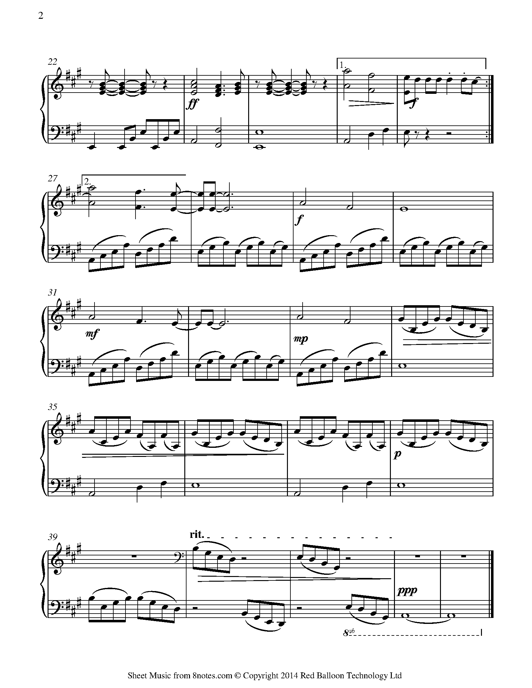 La Bamba Sheet music for Piano - 8notes.com