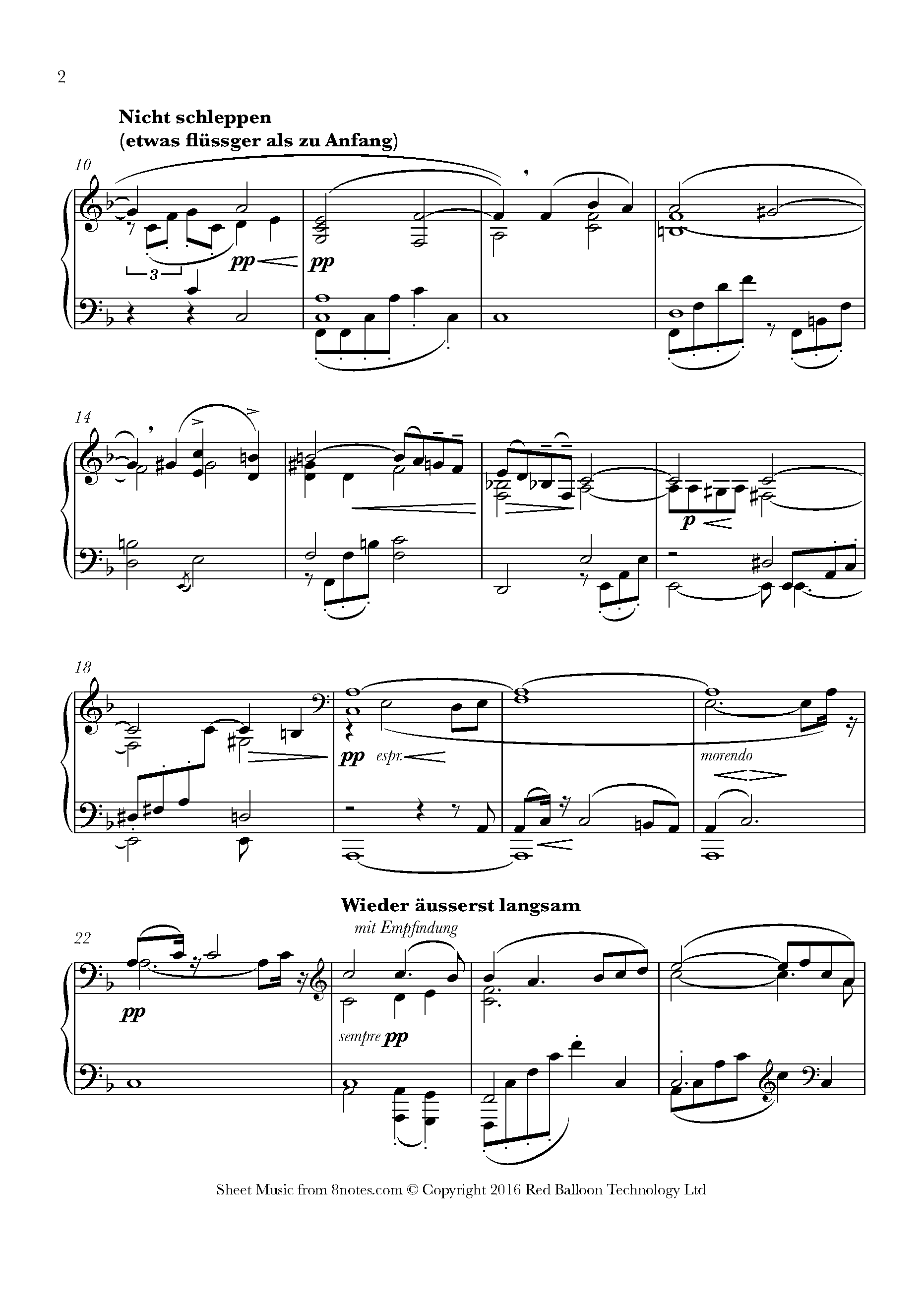 Mahler - Adagietto from Symphony No.5 Sheet music for Piano - 8notes.com