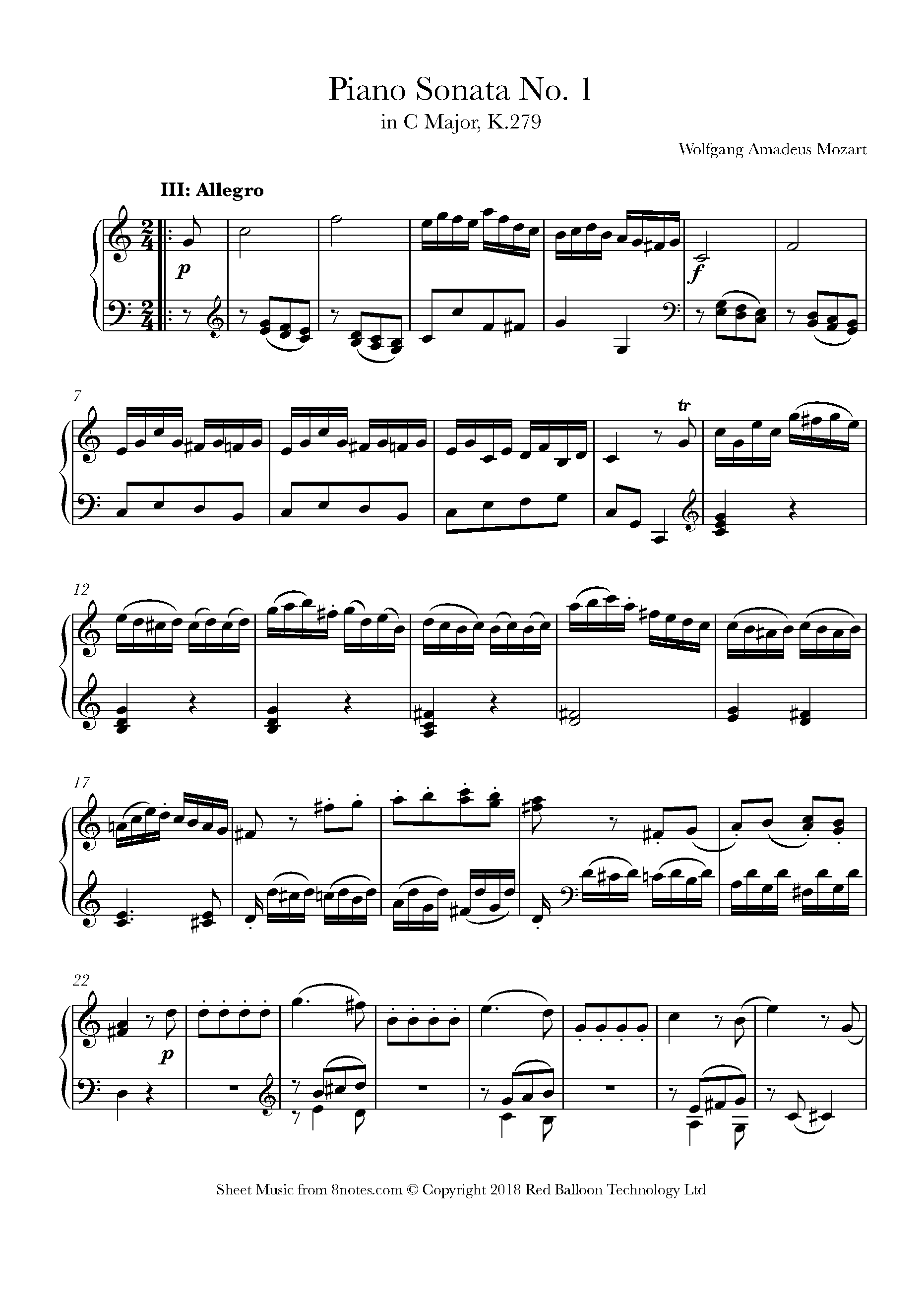 Mozart Piano Sheet Music