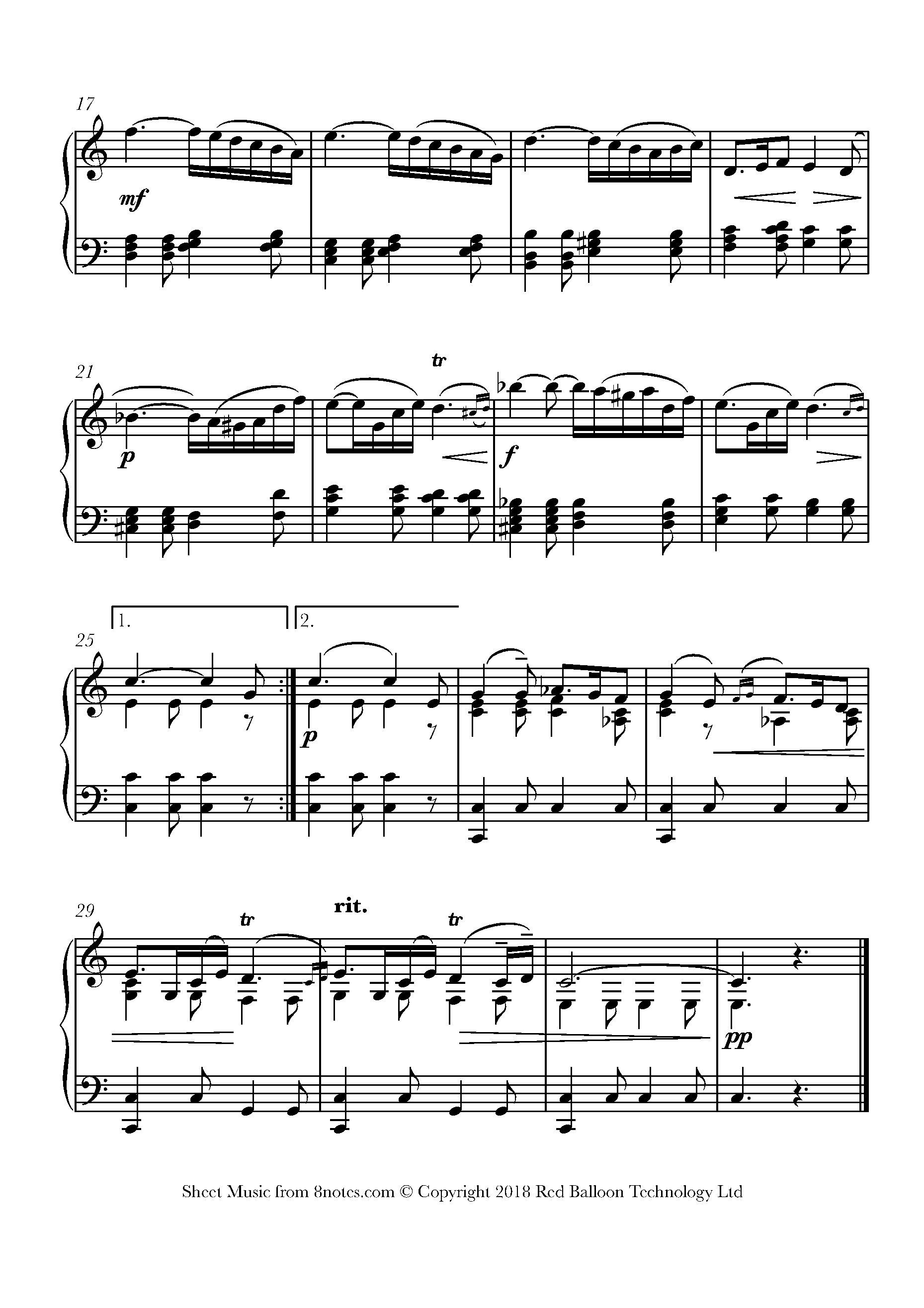 Paradis - Sicilienne Sheet music for Piano - 8notes.com