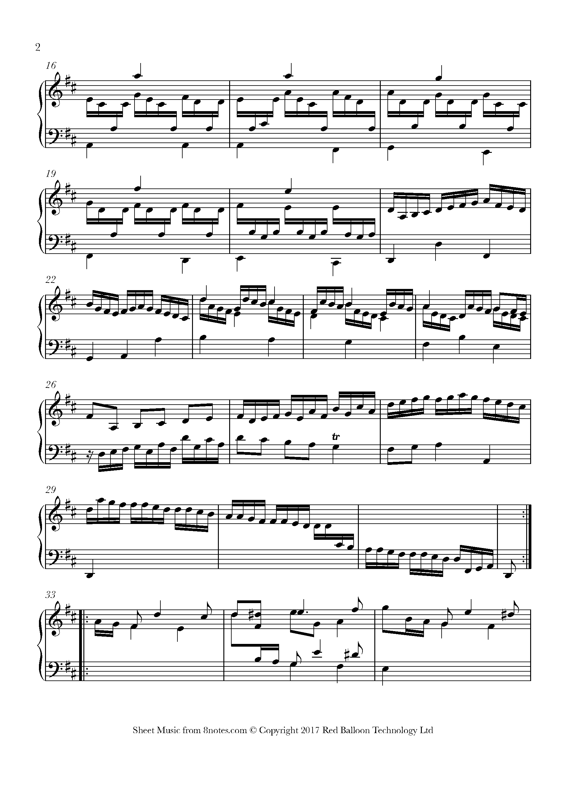 Scarlatti - Sonata in B Minor K.27 Sheet music for Piano - 8notes.com