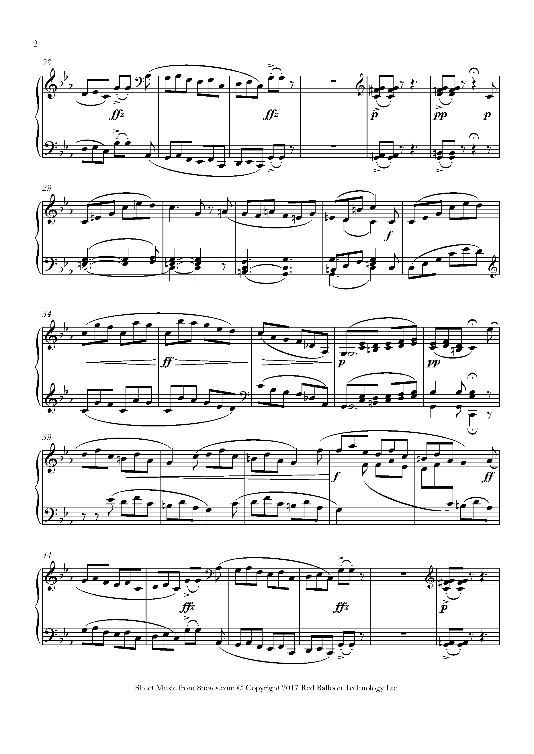 Schubert - Allegretto In D Minor D915 Sheet Music For Piano - 8notes.com