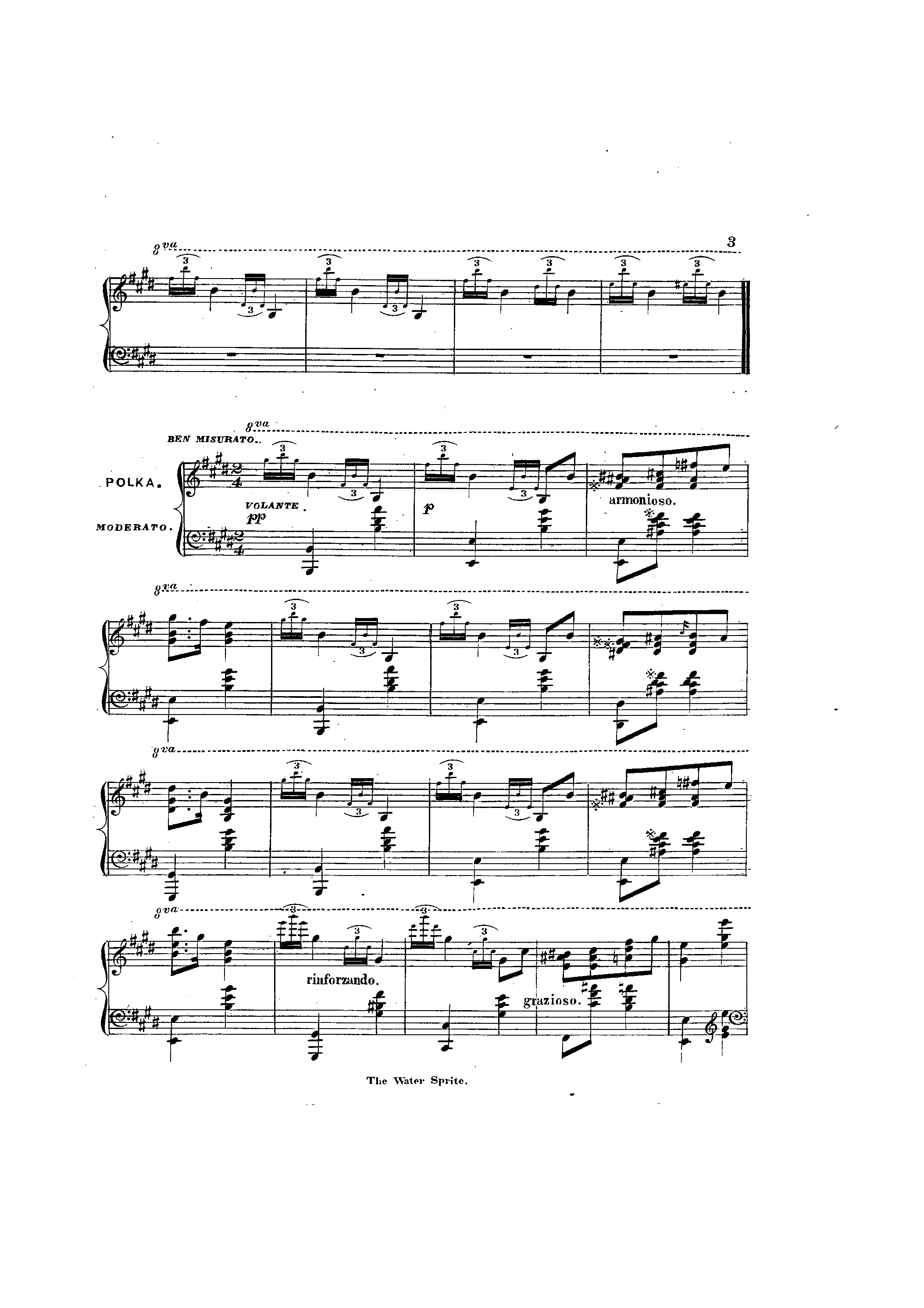 Gottschalk, Louis - The Water Sprite, Op.27 Sheet music for Piano ...