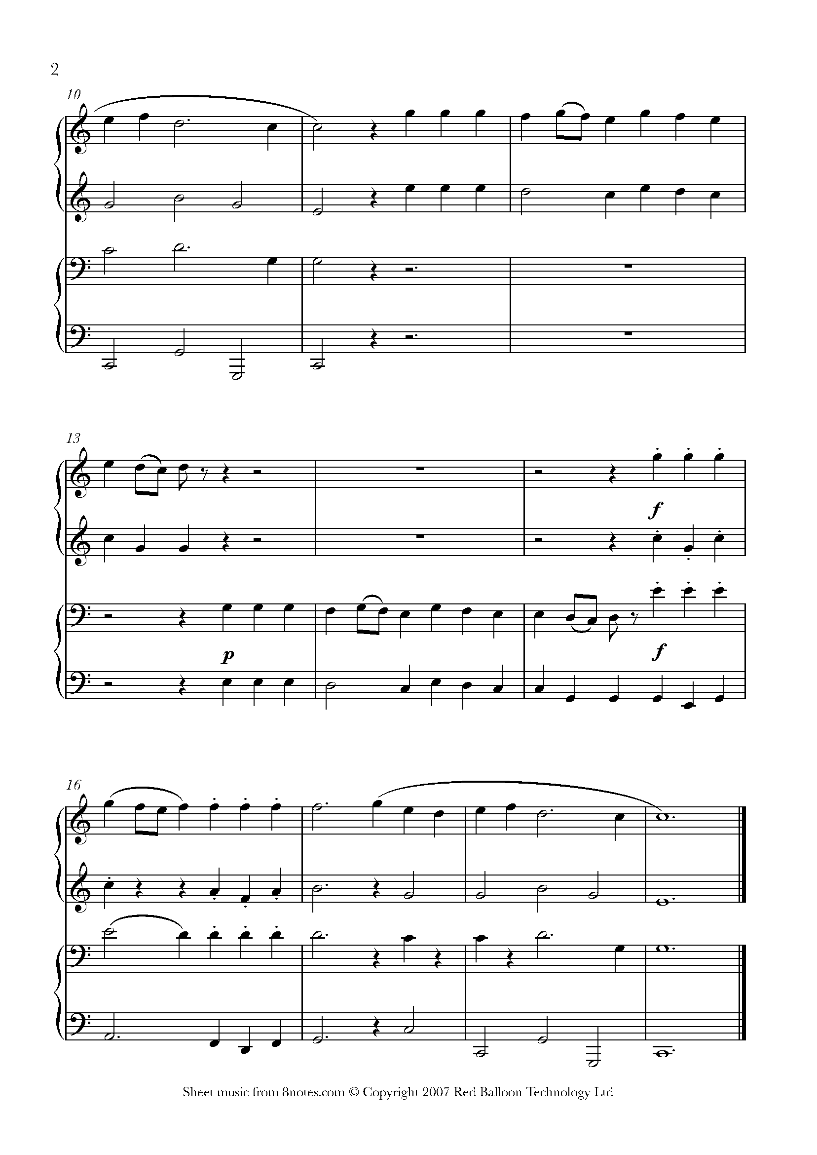 Handel - Theme from Water Music Sheet music for Piano Duet - 8notes.com