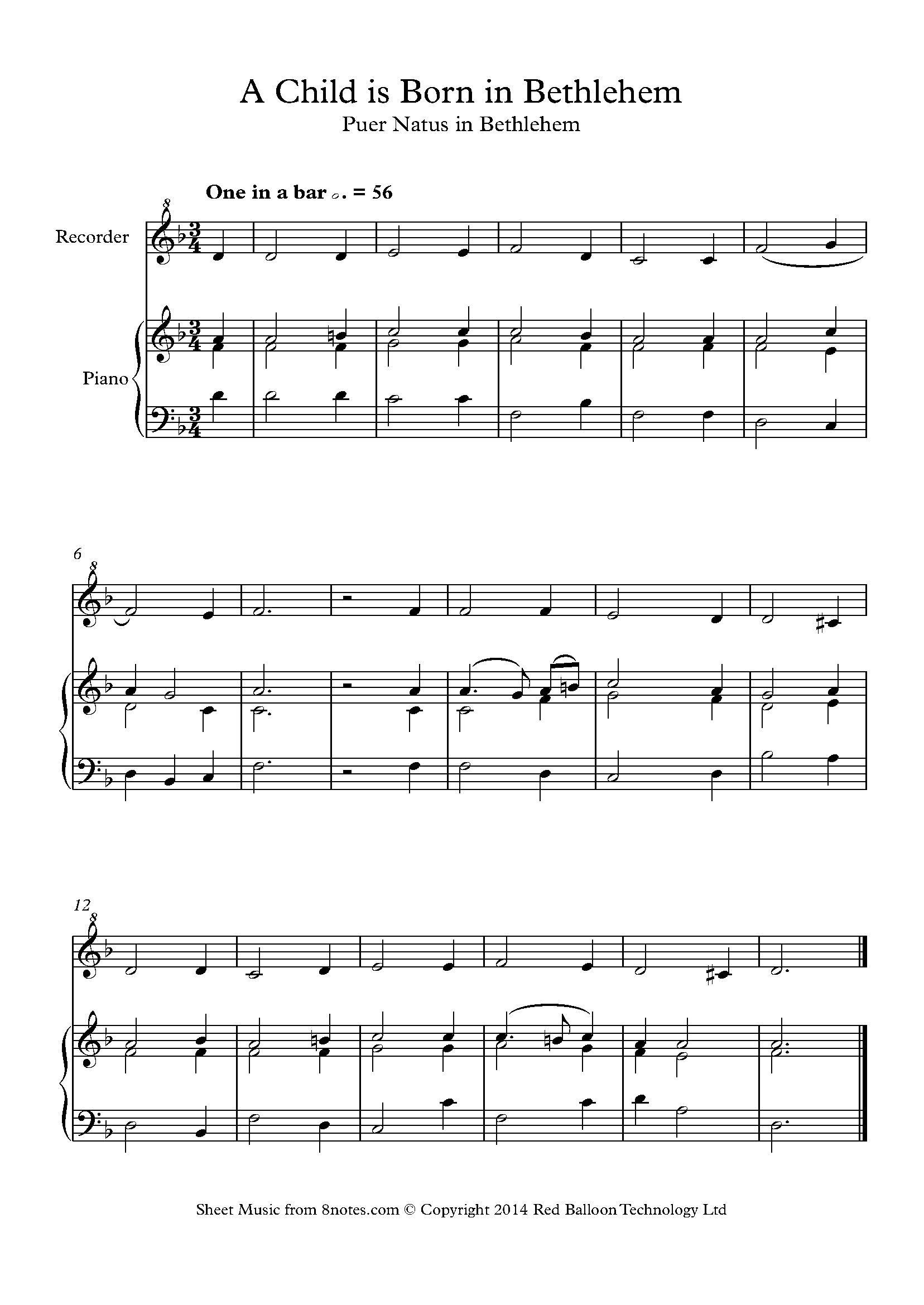 Free Recorder Sheet Music, Lessons & Resources - 8notes.com