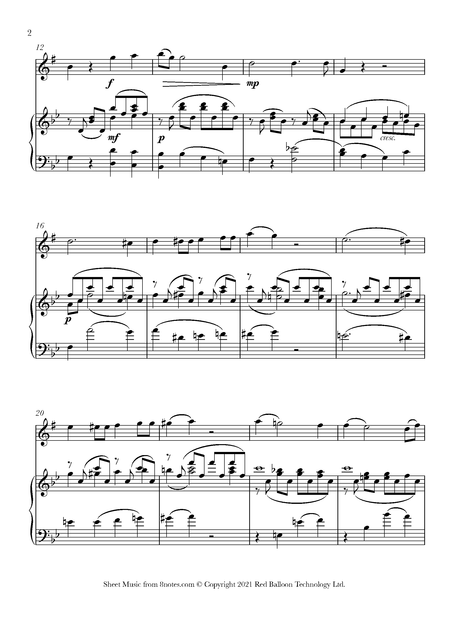 Mozart - Non so piu cosa son cosa faccio (The Marriage of Figaro) Sheet ...