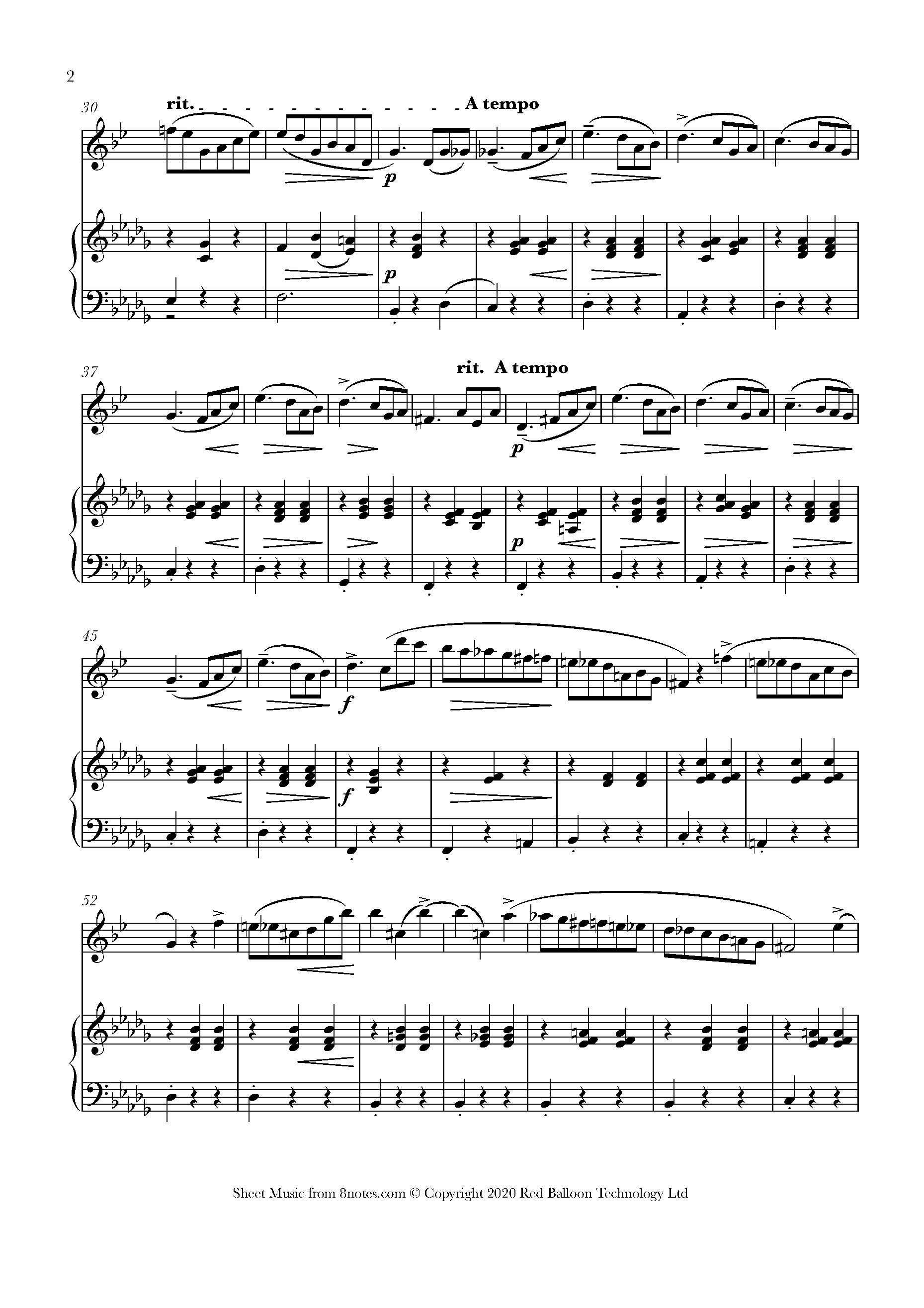 ﻿Chopin - Waltz Op. 69, No. 2 Sheet Music For Saxophone - 8notes.com