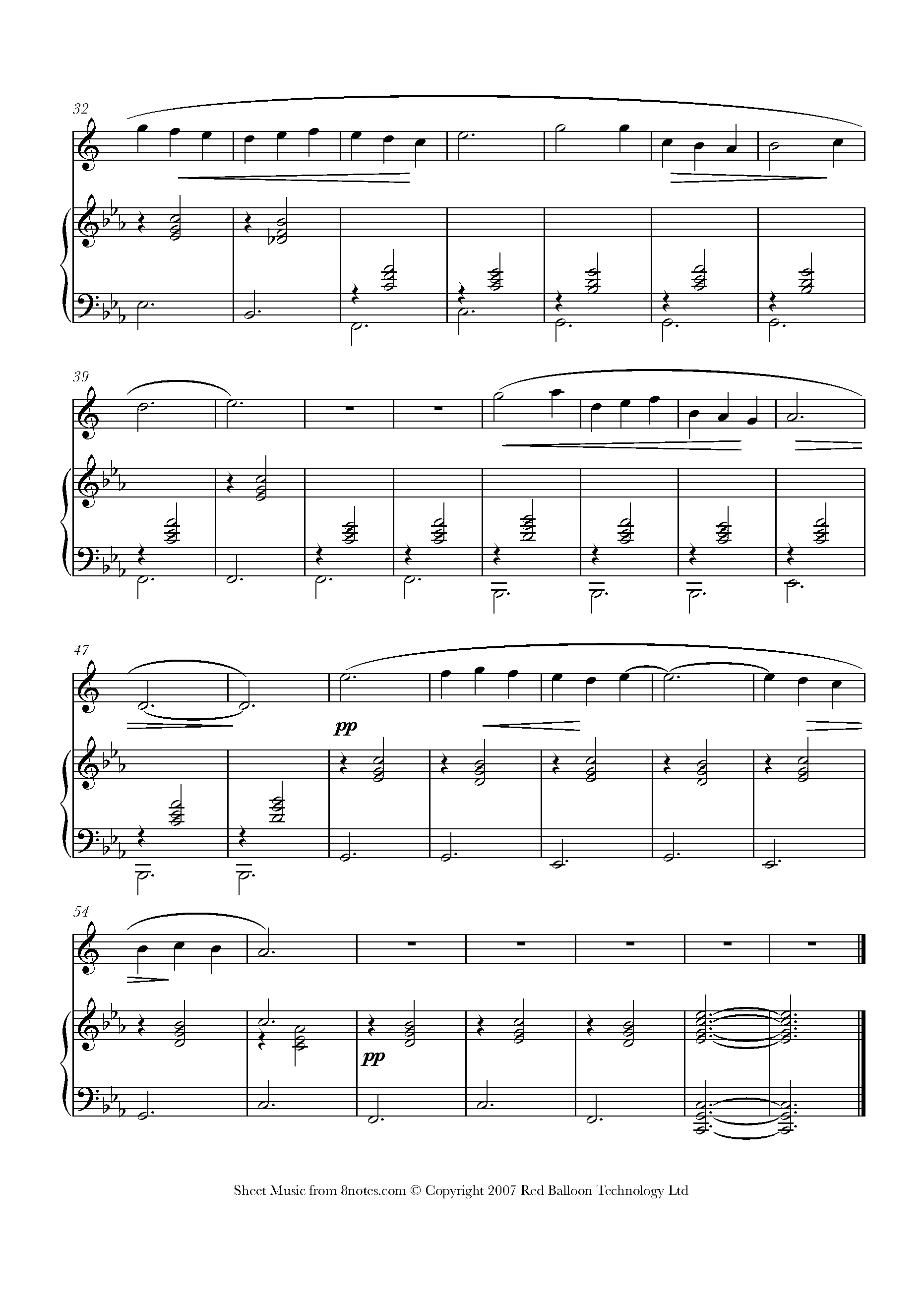 Satie - ﻿Gymnopédie No.3 Sheet music for Saxophone - 8notes.com