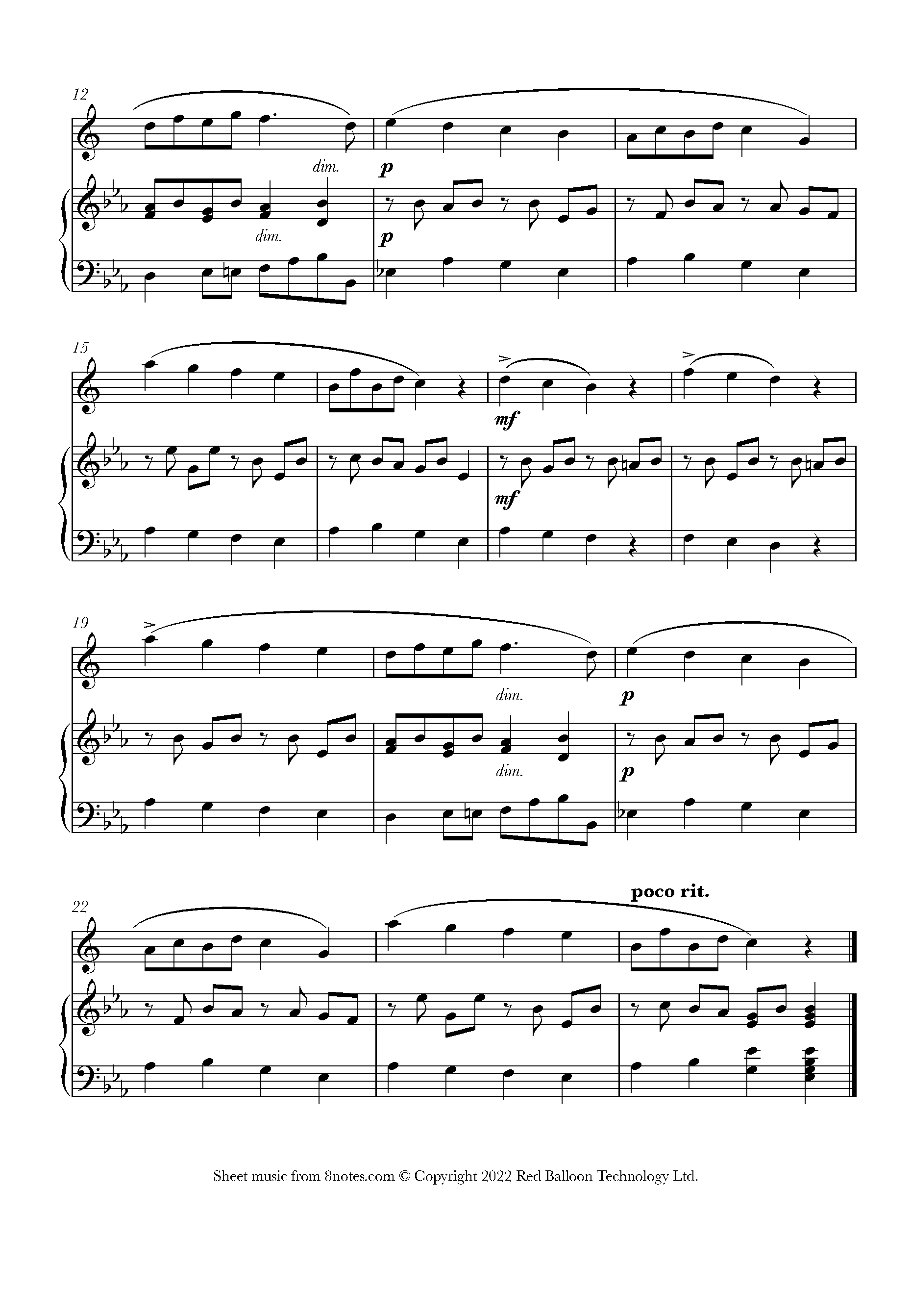 Schumann - Melody Sheet music for Saxophone - 8notes.com