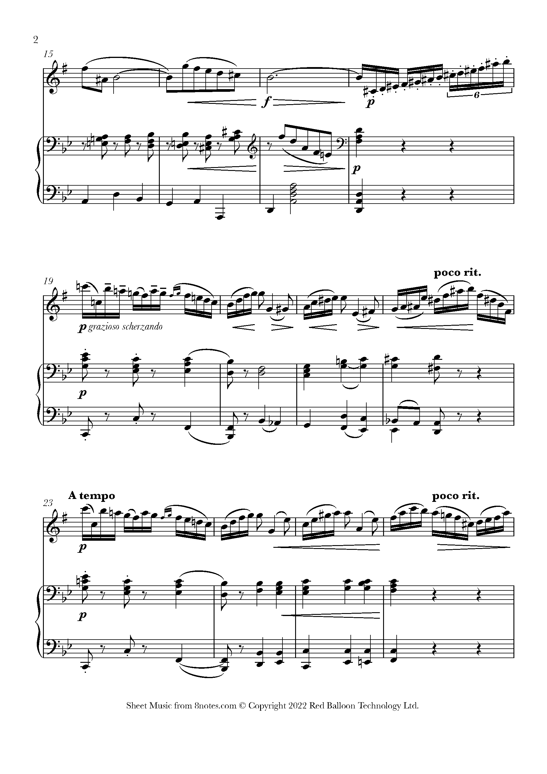 Tchaikovsky - Melodie, No. 3 from Souvenir d'un lieu cher Op.42 Sheet ...