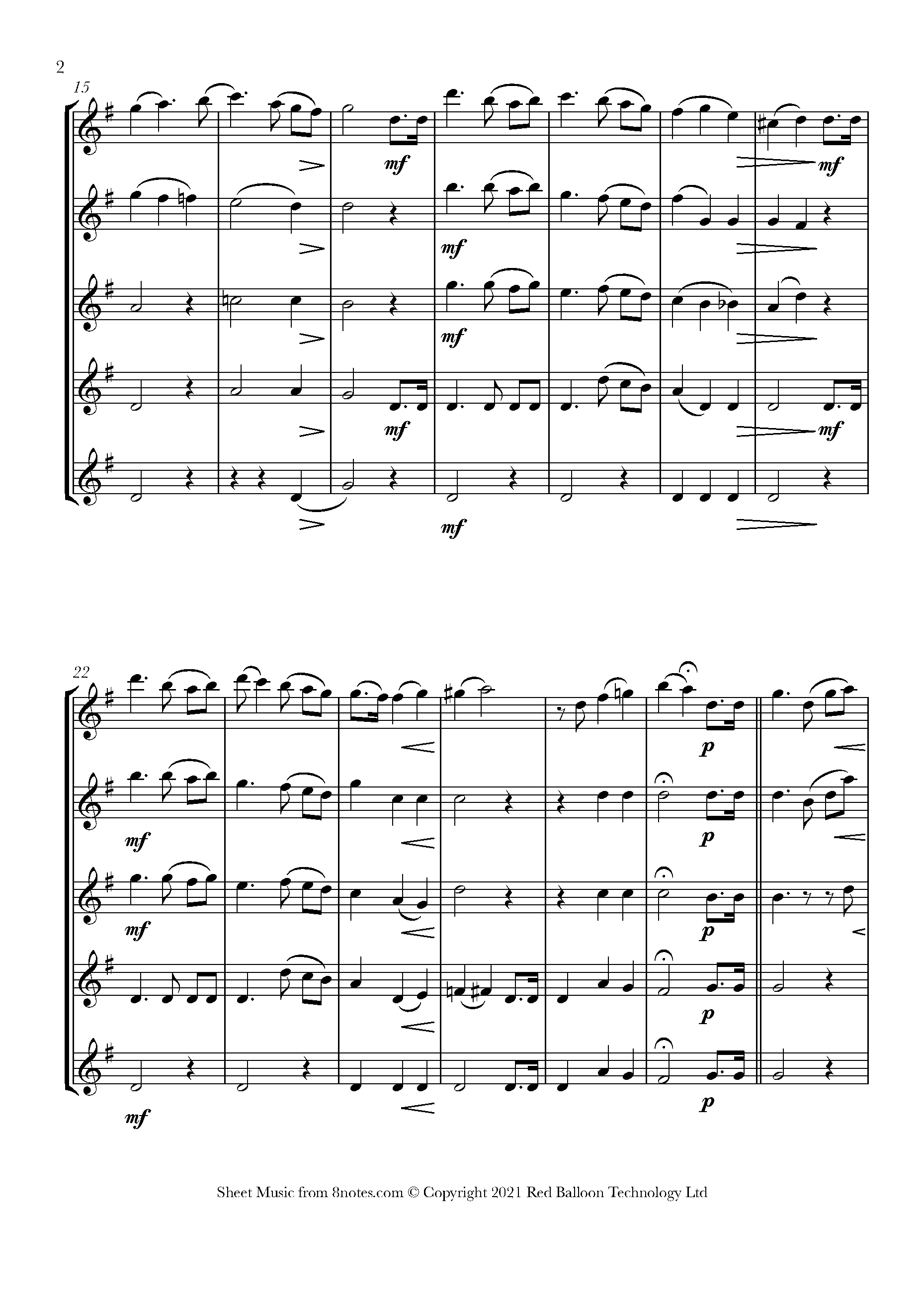 Mendelssohn - Nocturne From Midsummer Nights Dream (aaaaa) Sheet Music 