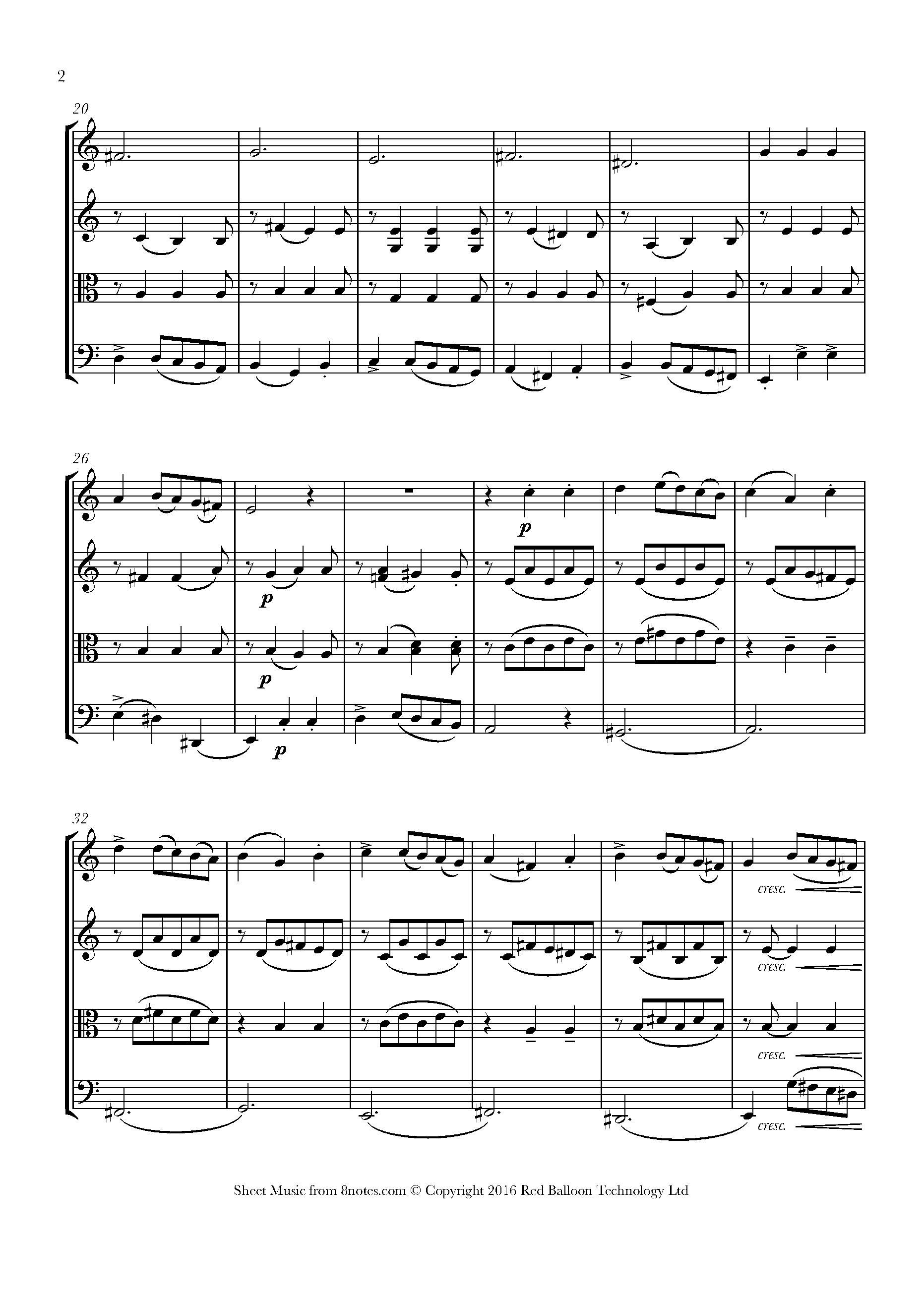 Durante - Danza, Danza Sheet music for String Quartet - 8notes.com