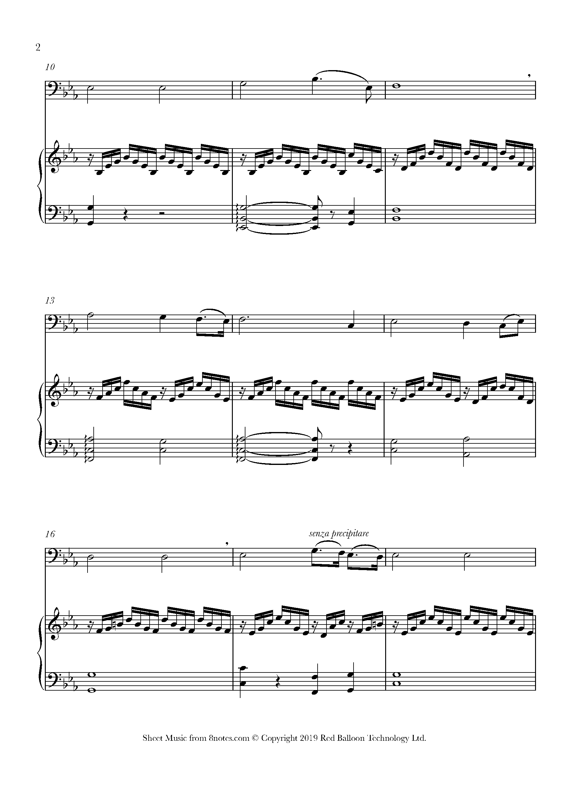 Giordano - Amor Ti Vieta from Fedora Sheet music for Trombone - 8notes.com