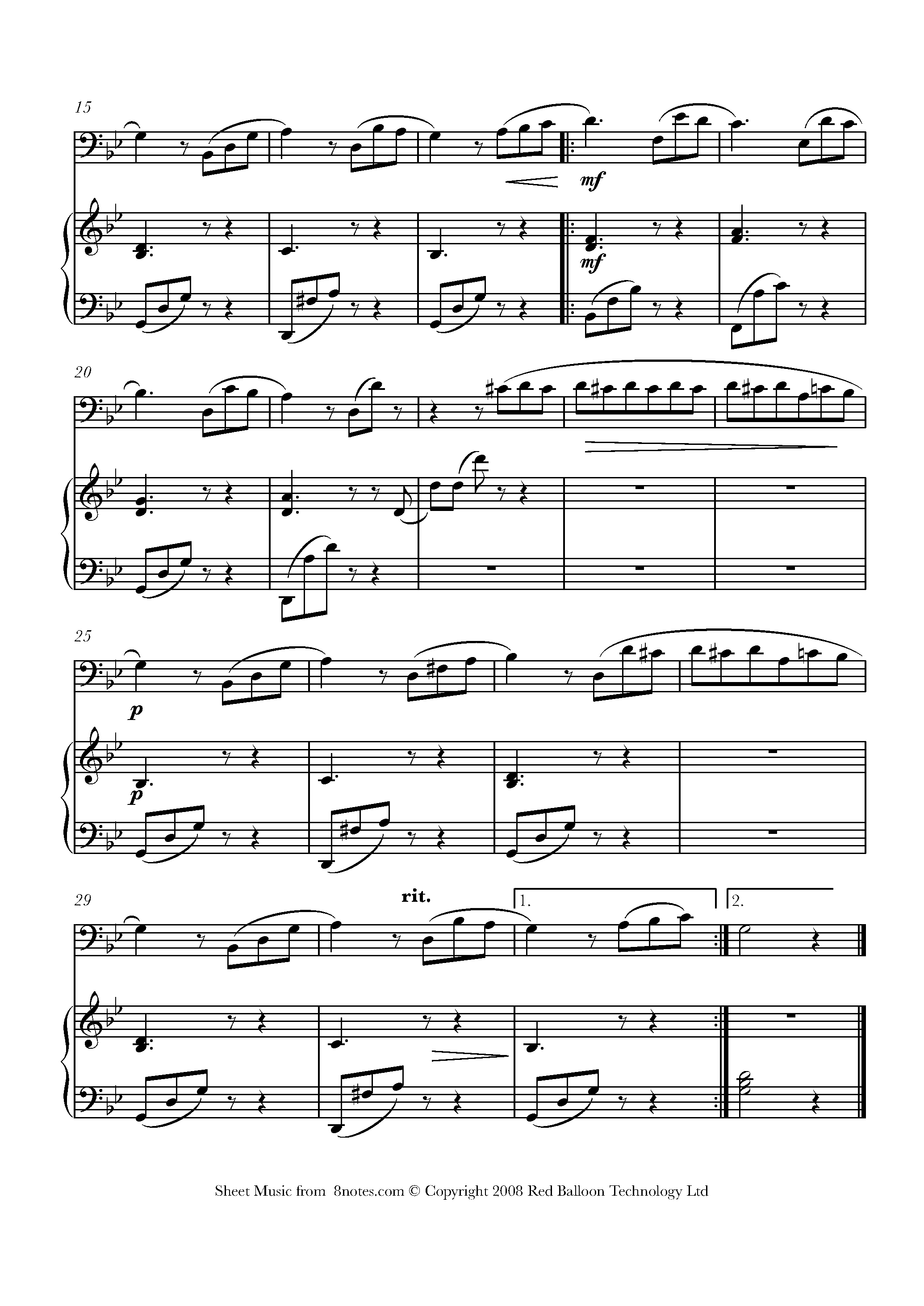 Beethoven Fur Elise Sheet Music For Trombone