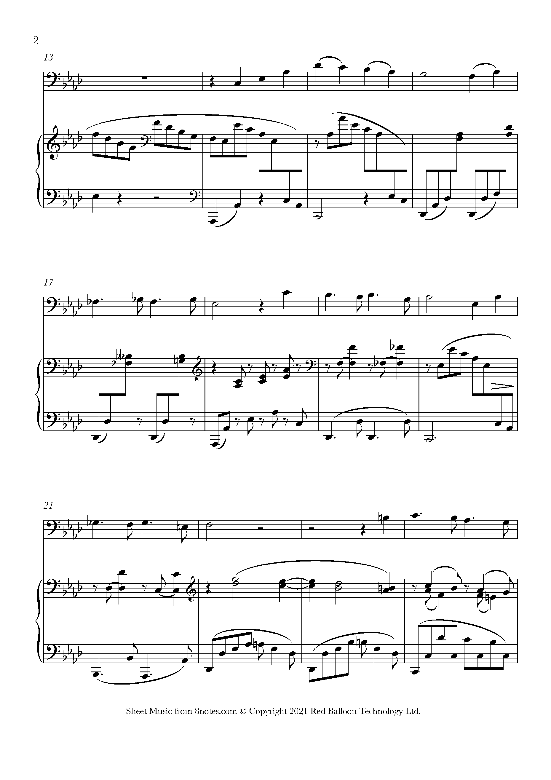 Brahms - Wie Melodien zieht es mir Sheet music for Trombone - 8notes.com