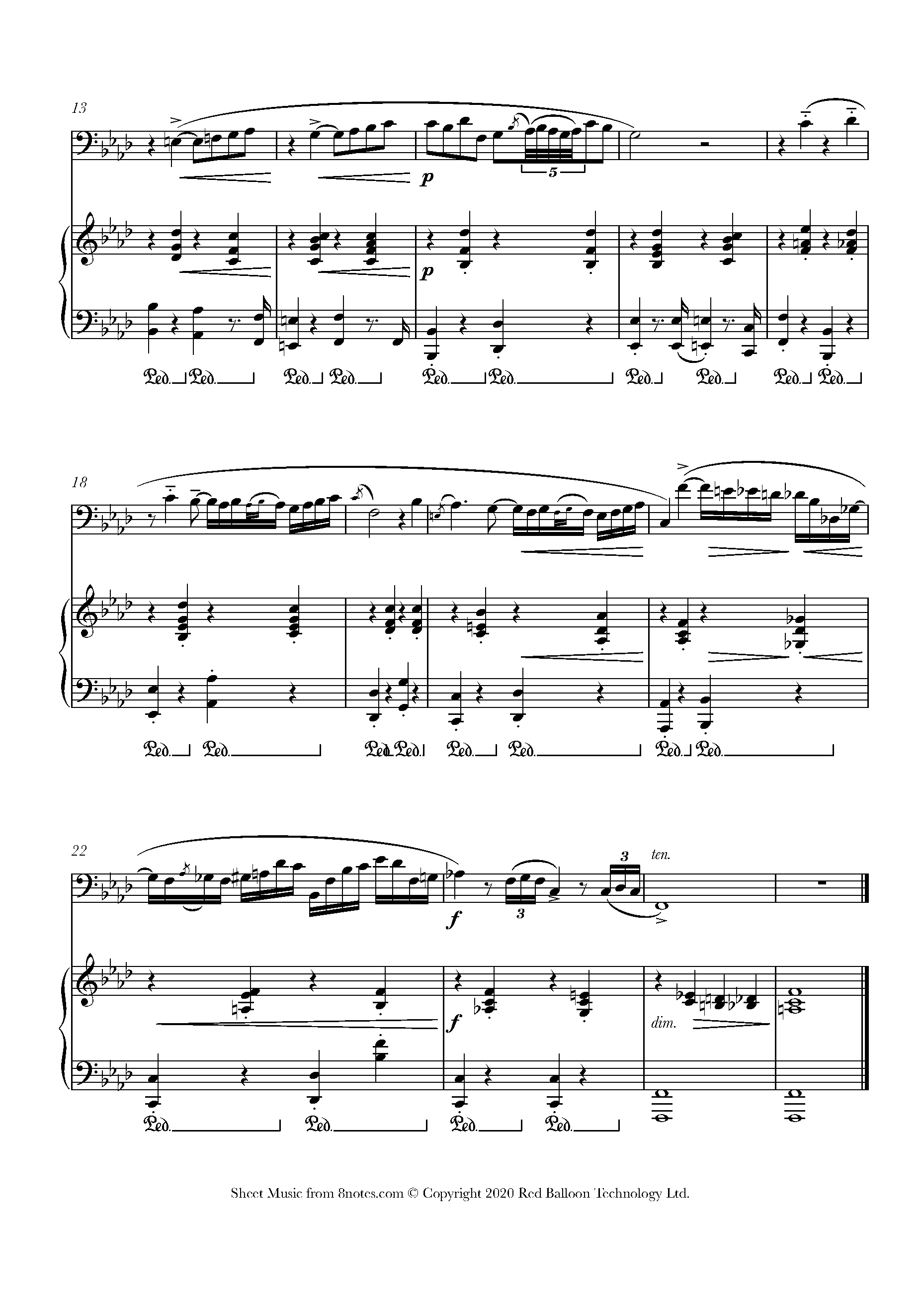 ﻿chopin - Nocturne No.1 In C Minor, From Nocturnes Op.48 Sheet Music 