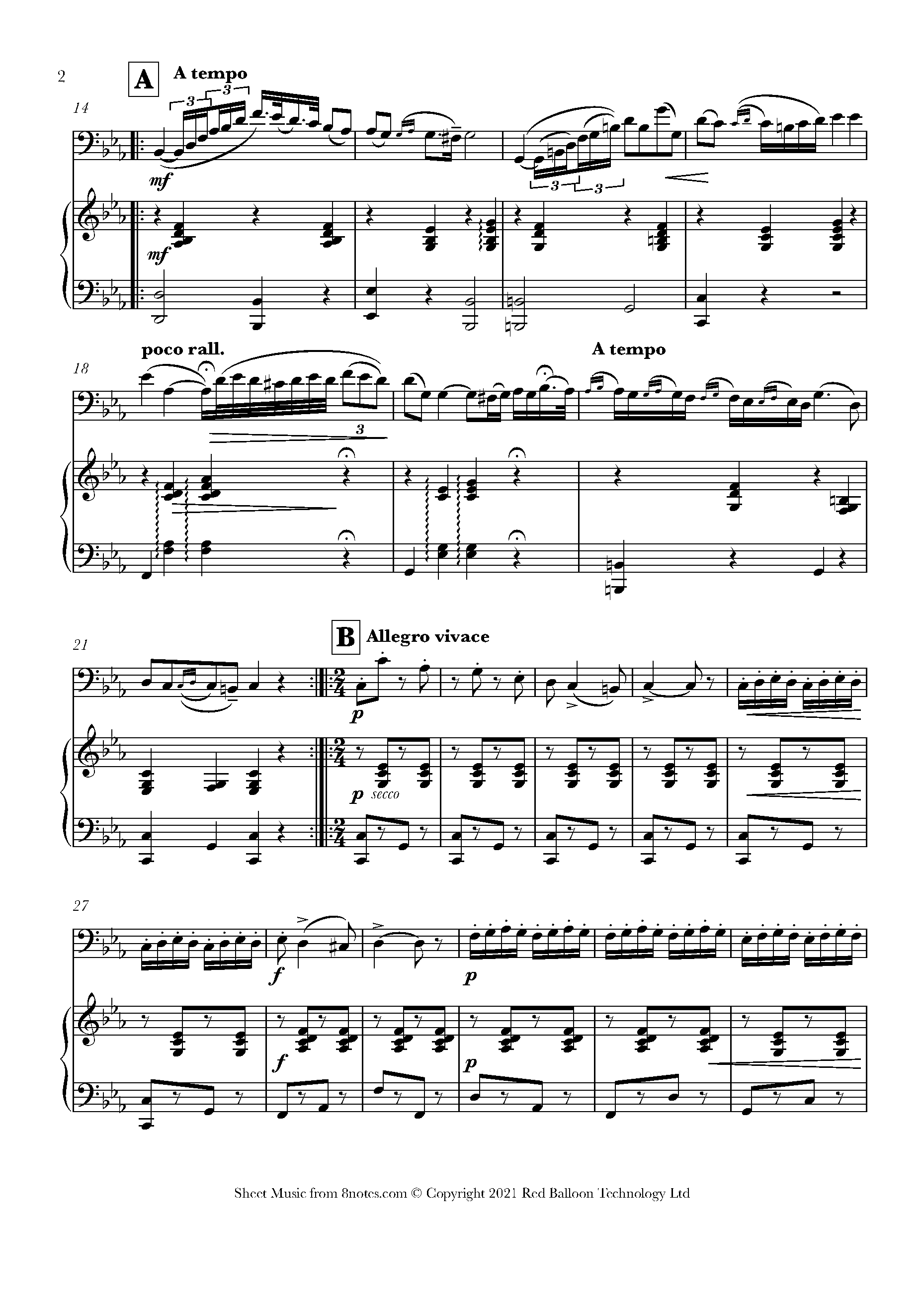 Monti - Czardasz (Full Version) Sheet music for Trombone - 8notes.com