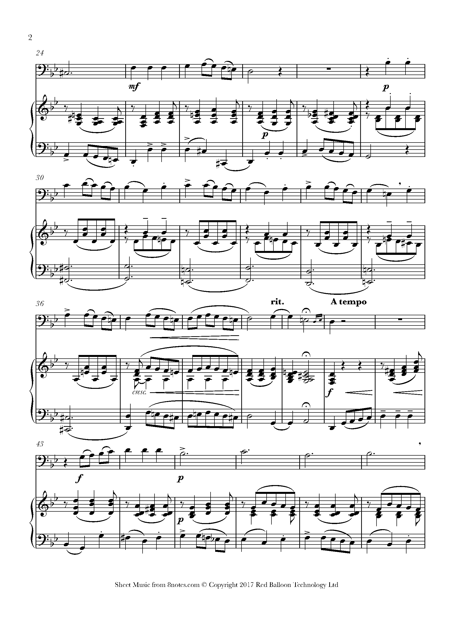 Durante - Danza, Danza Sheet music for Trombone - 8notes.com