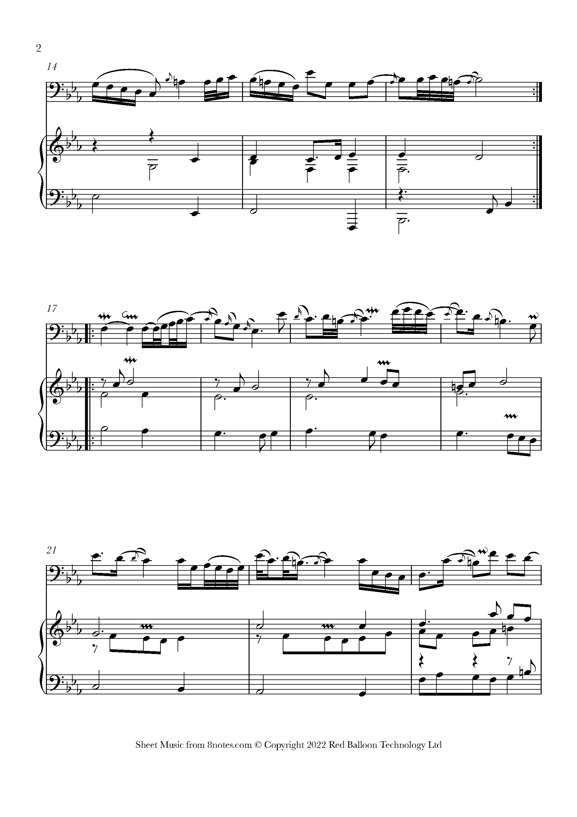 Bach - Aria from Goldberg Variations Sheet music for Trombone - 8notes.com