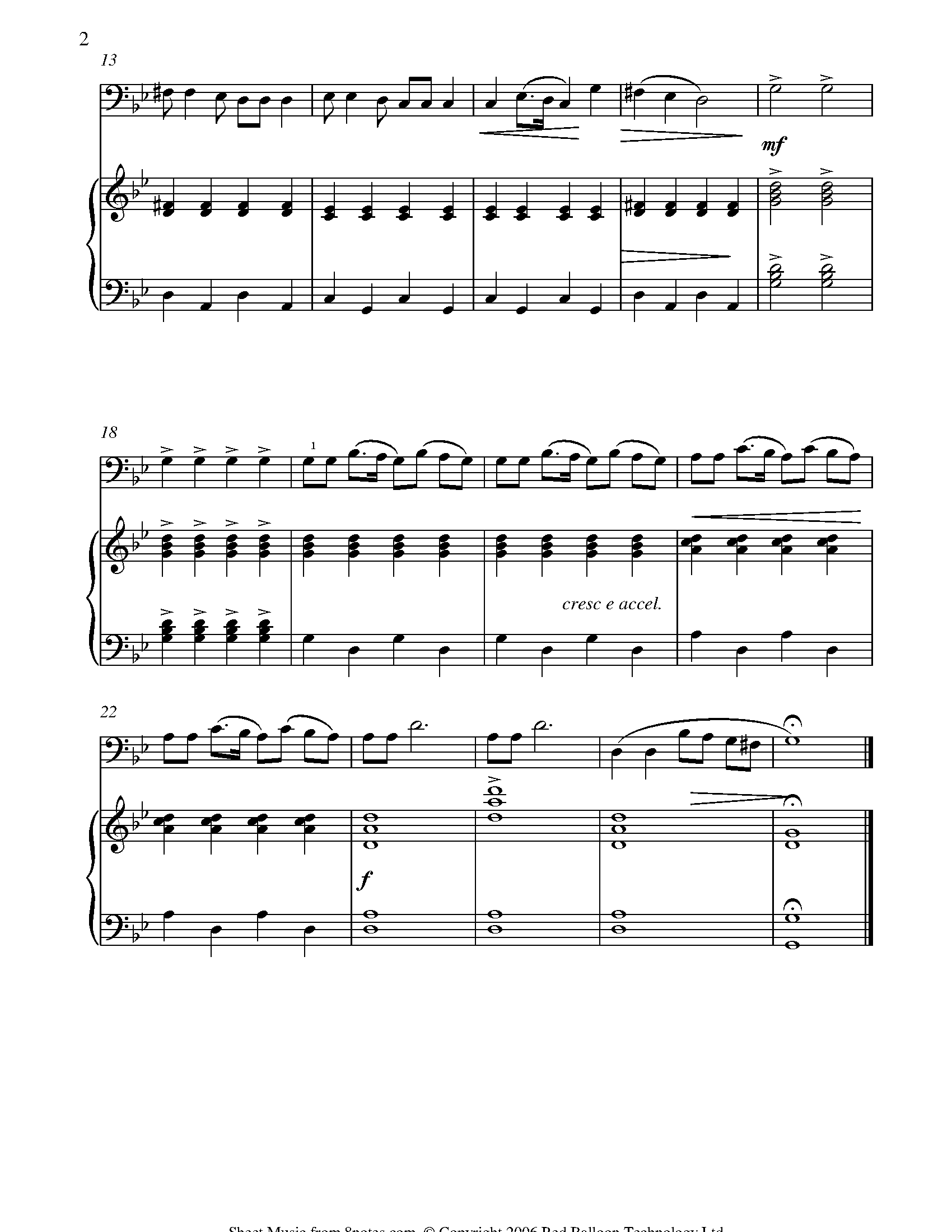 Hava Nagila Sheet Music For Trombone - 8notes.com