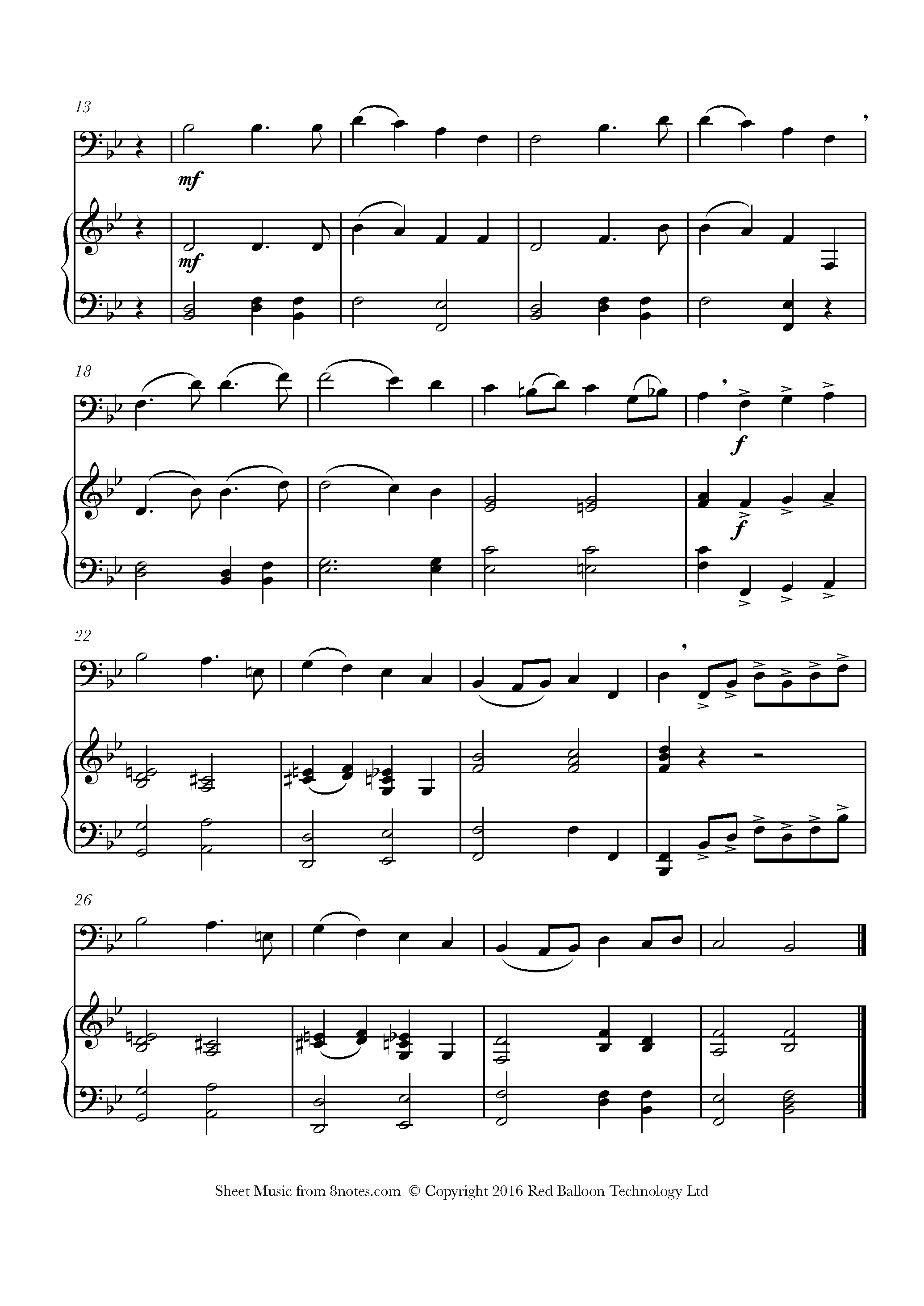 Mendelssohn - Wedding March Sheet music for Trombone - 8notes.com