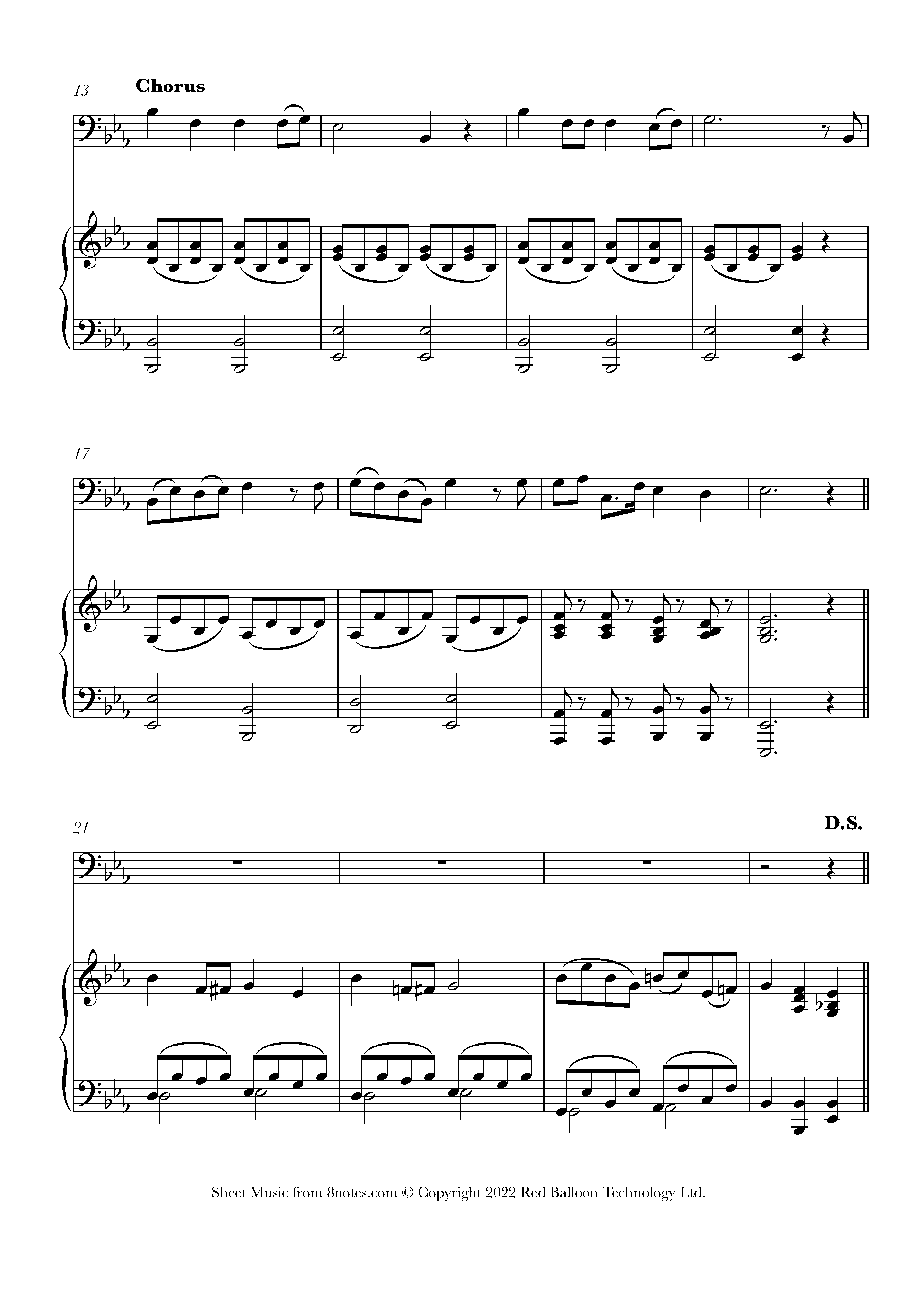 Stephen Foster - Old Dog Tray Sheet music for Trombone - 8notes.com